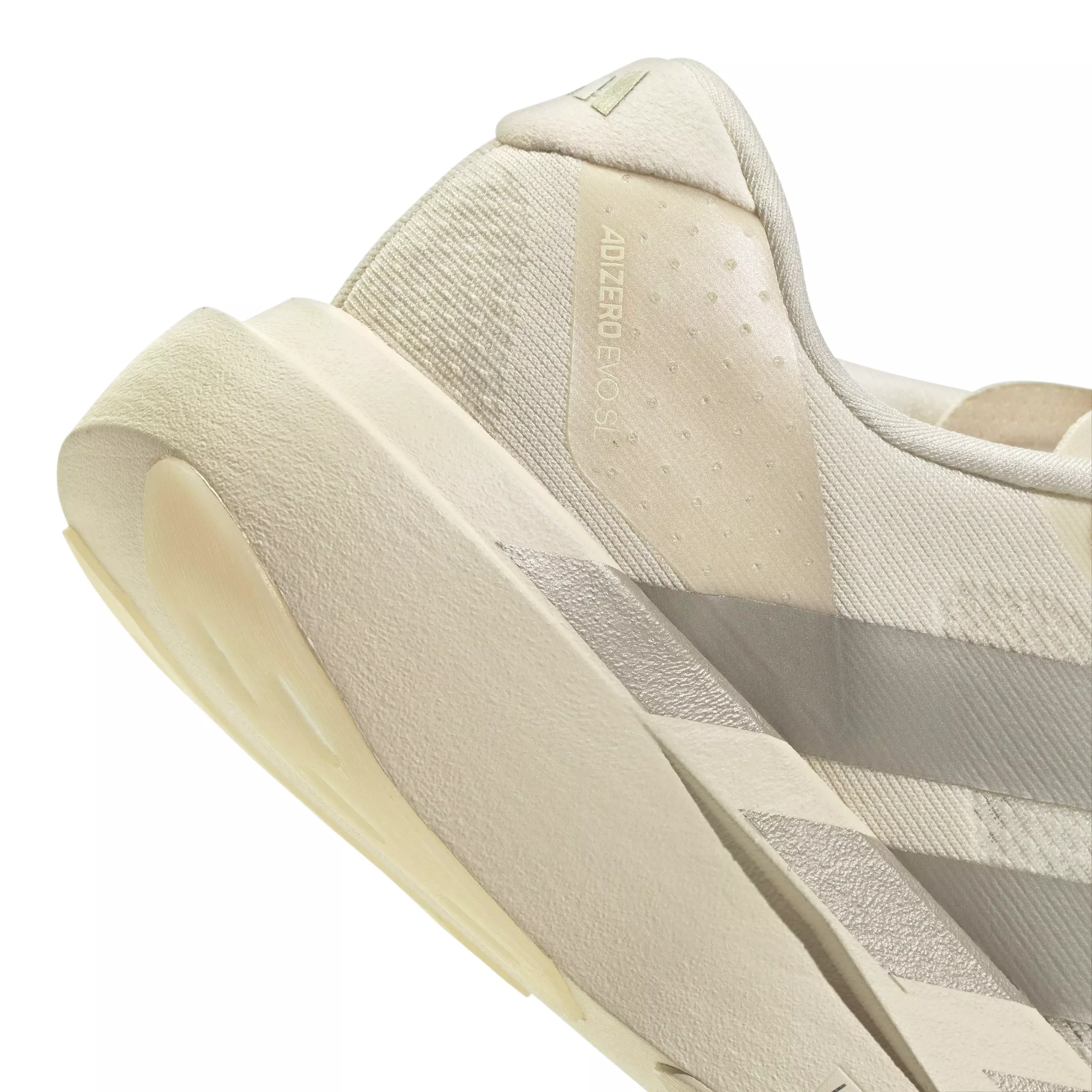 adidas Adizero EVO SL "Wonder White/Cyber Metallic/Warm Vanilla" Women's Running Shoe - WHITE/METALLIC/VANILLA