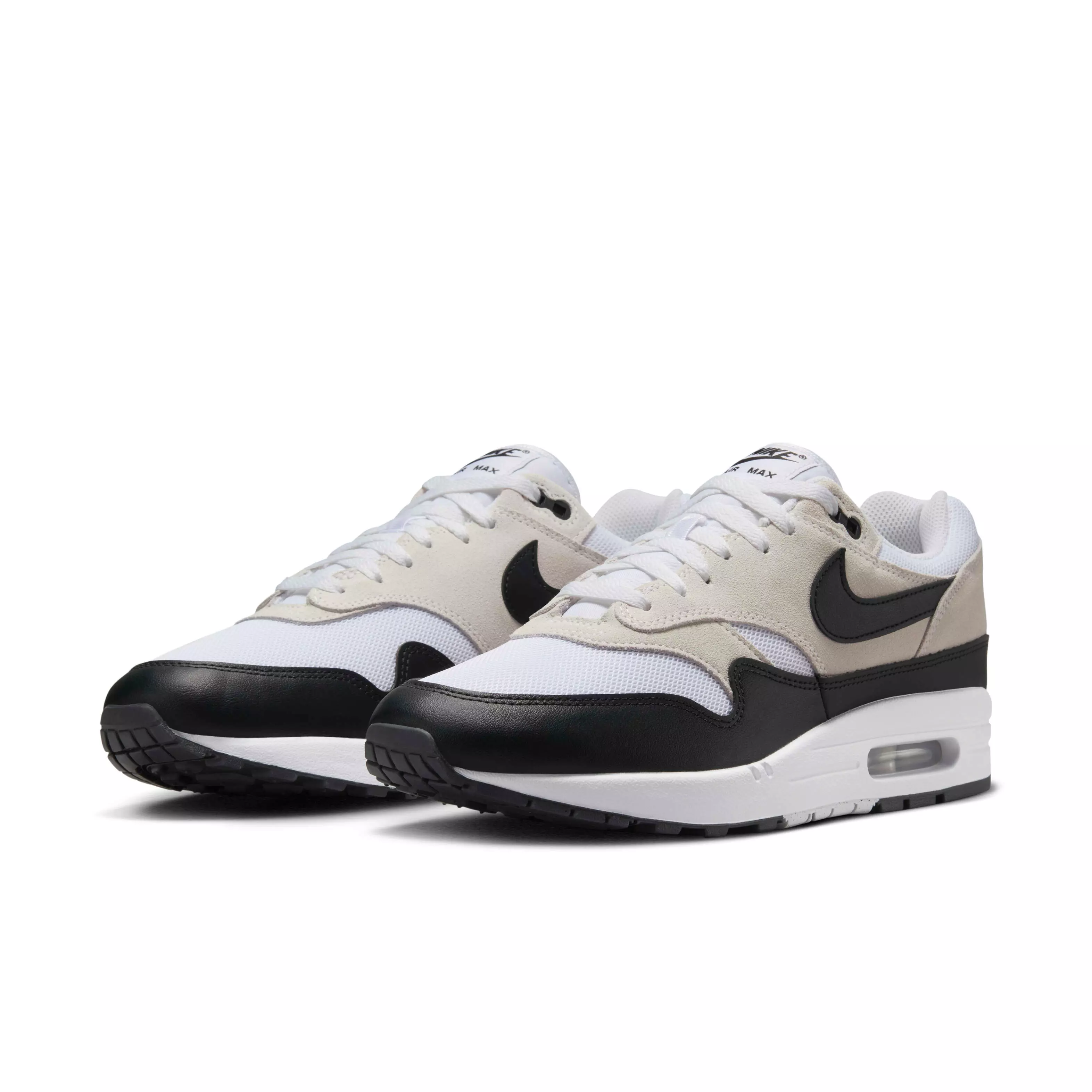 Nike Air Max 1 "White/Summit White/Black" Men's Shoe - WHITE/WHITE/BLACK