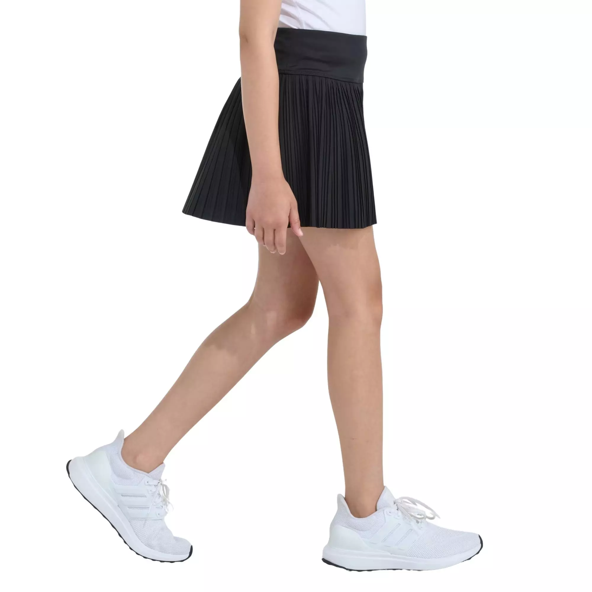 adidas Big Girls' Woven Pleated Skort - Black - BLACK