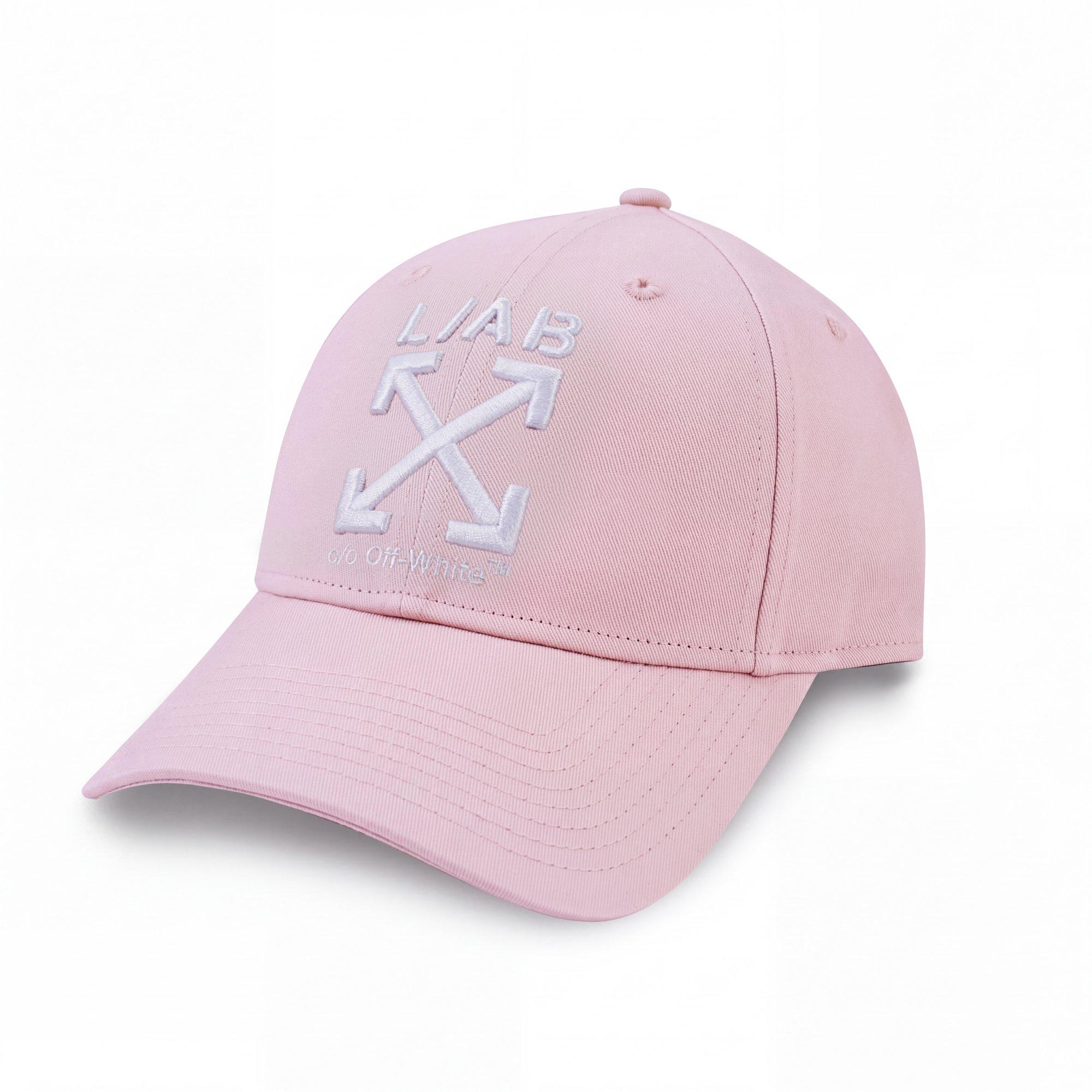 L/AB c/o Off-White Clamp Arrows Curved Brim Twill Hat - Pink - PINK