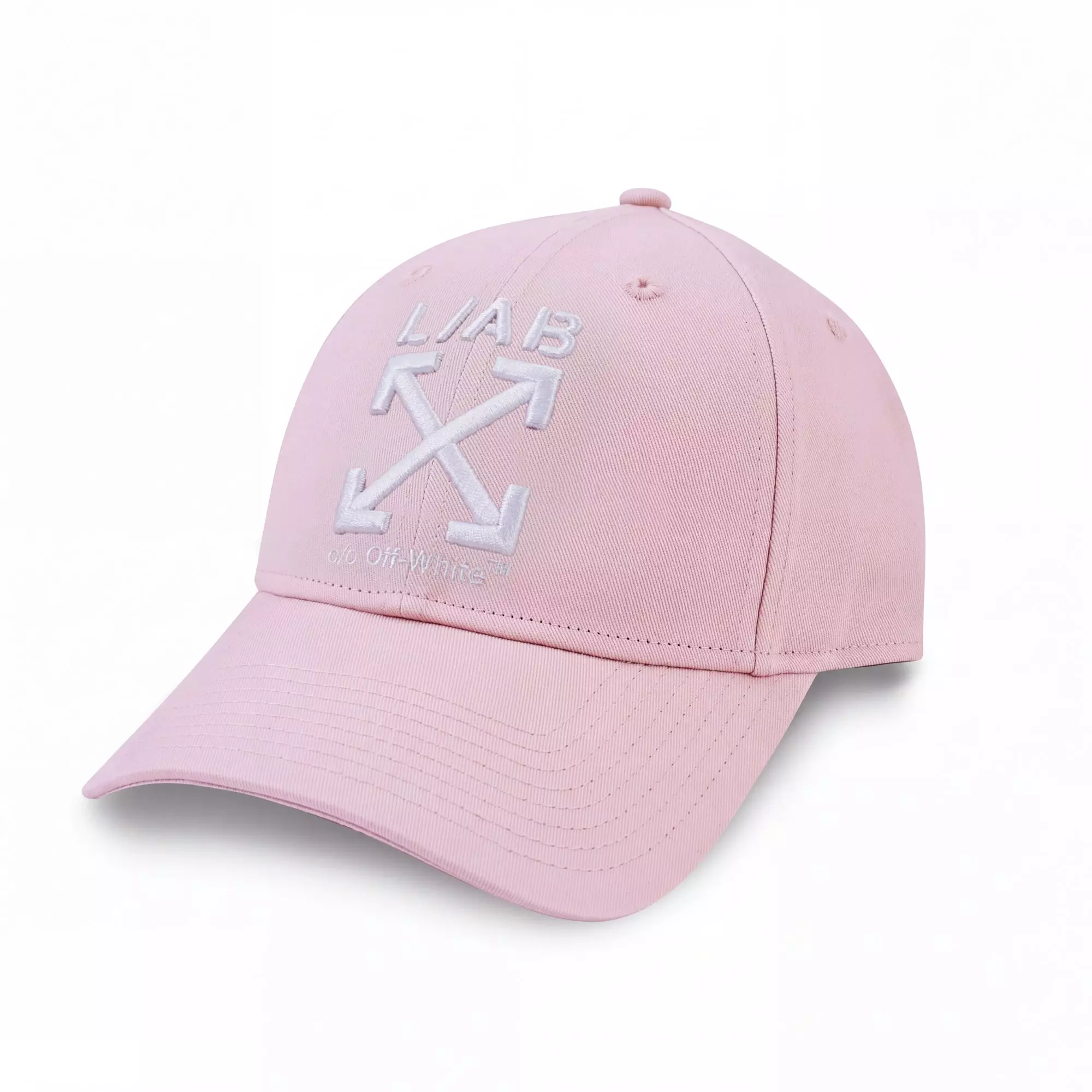 L/AB c/o Off-White Clamp Arrows Curved Brim Twill Hat - Pink - PINK