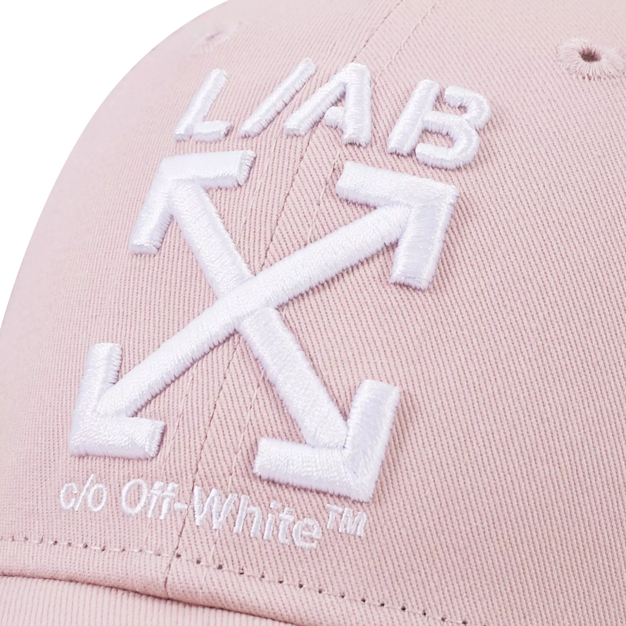 L/AB c/o Off-White Clamp Arrows Curved Brim Twill Hat - Pink - PINK
