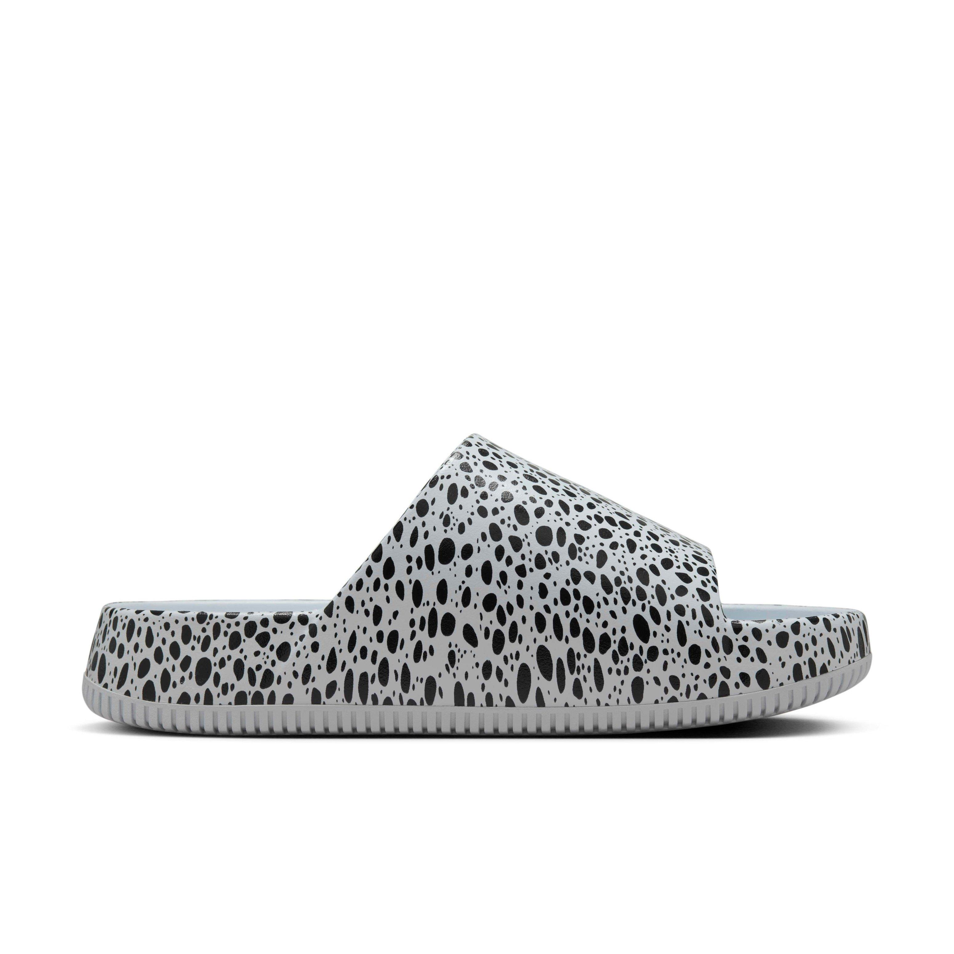 Nike Calm Print "Football Grey/Football Grey/Dark Obsidian" Men's Slide - GREY/GREY/DK OBSIDIAN