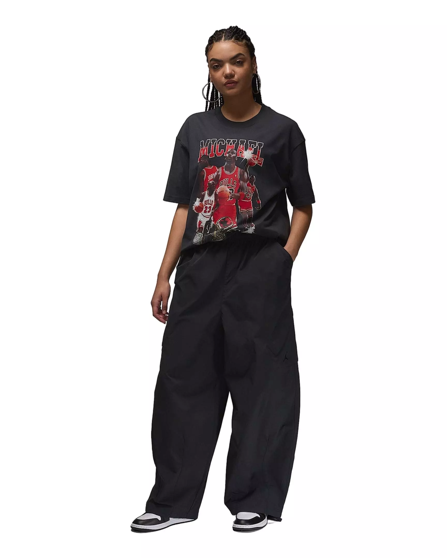 Jordan Women's Flight Chicago Parachute Pants - BLACK