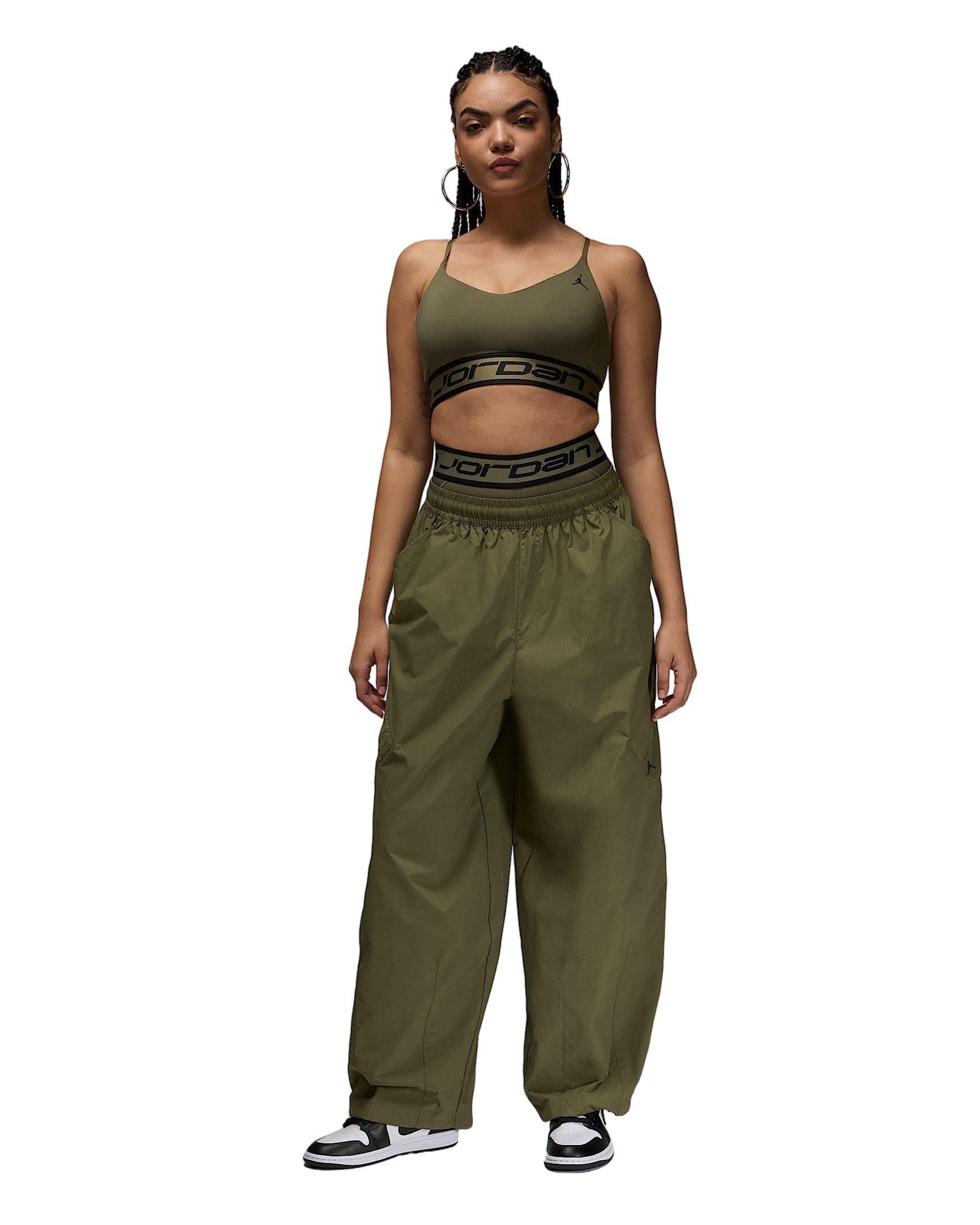 Jordan Women's Flight Chicago Parachute Pants - GREEN Thumbnail View 7