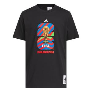 adidas Big Kids' FIFA World Cup 26 Host City Philadelphia Graphic T-Shirt - Black