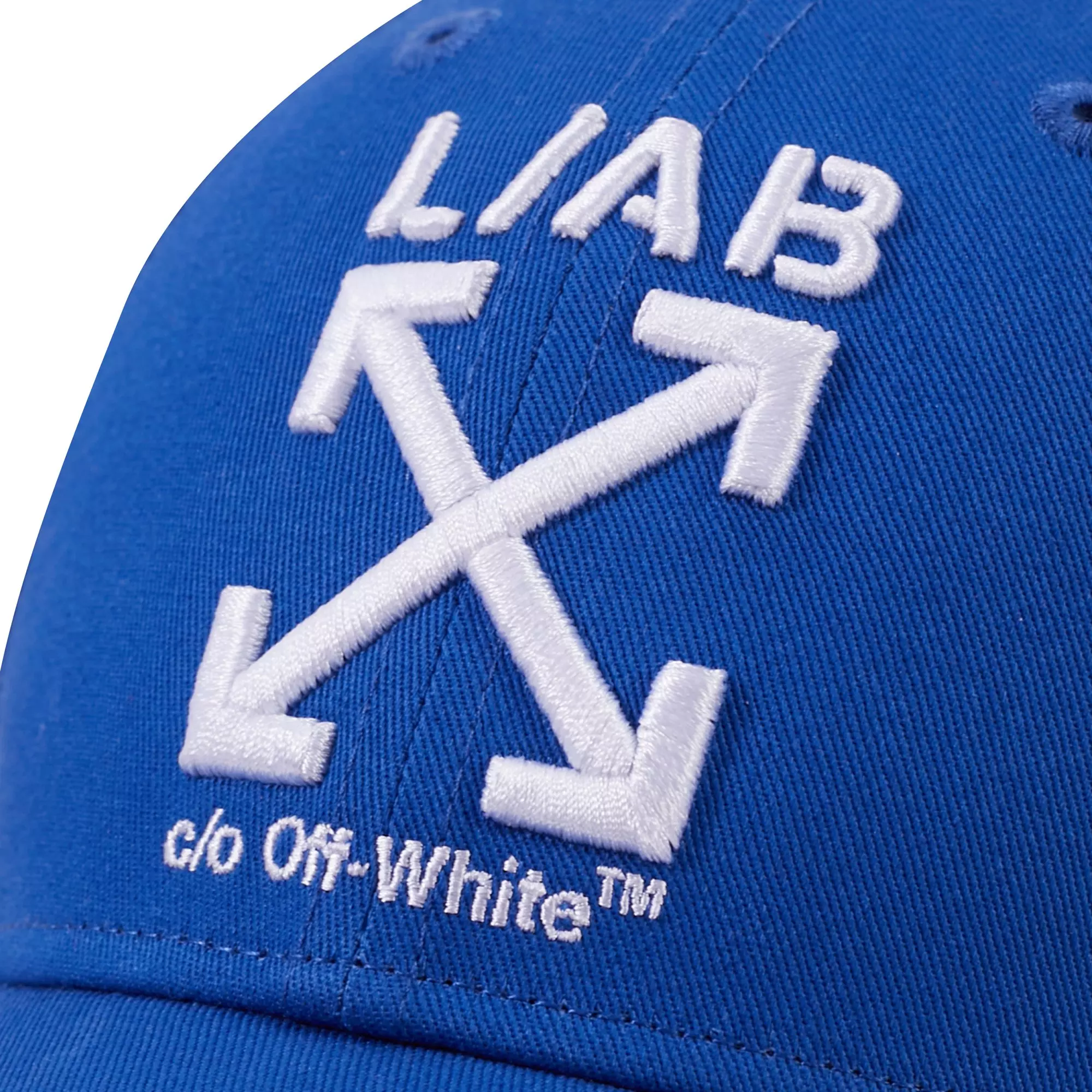 L/AB c/o Off-White Clamp Arrows Curved Brim Twill Hat - Royal - ROYAL