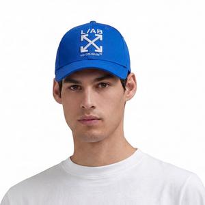 L/AB c/o Off-White Clamp Arrows Curved Brim Twill Hat - Royal - ROYAL