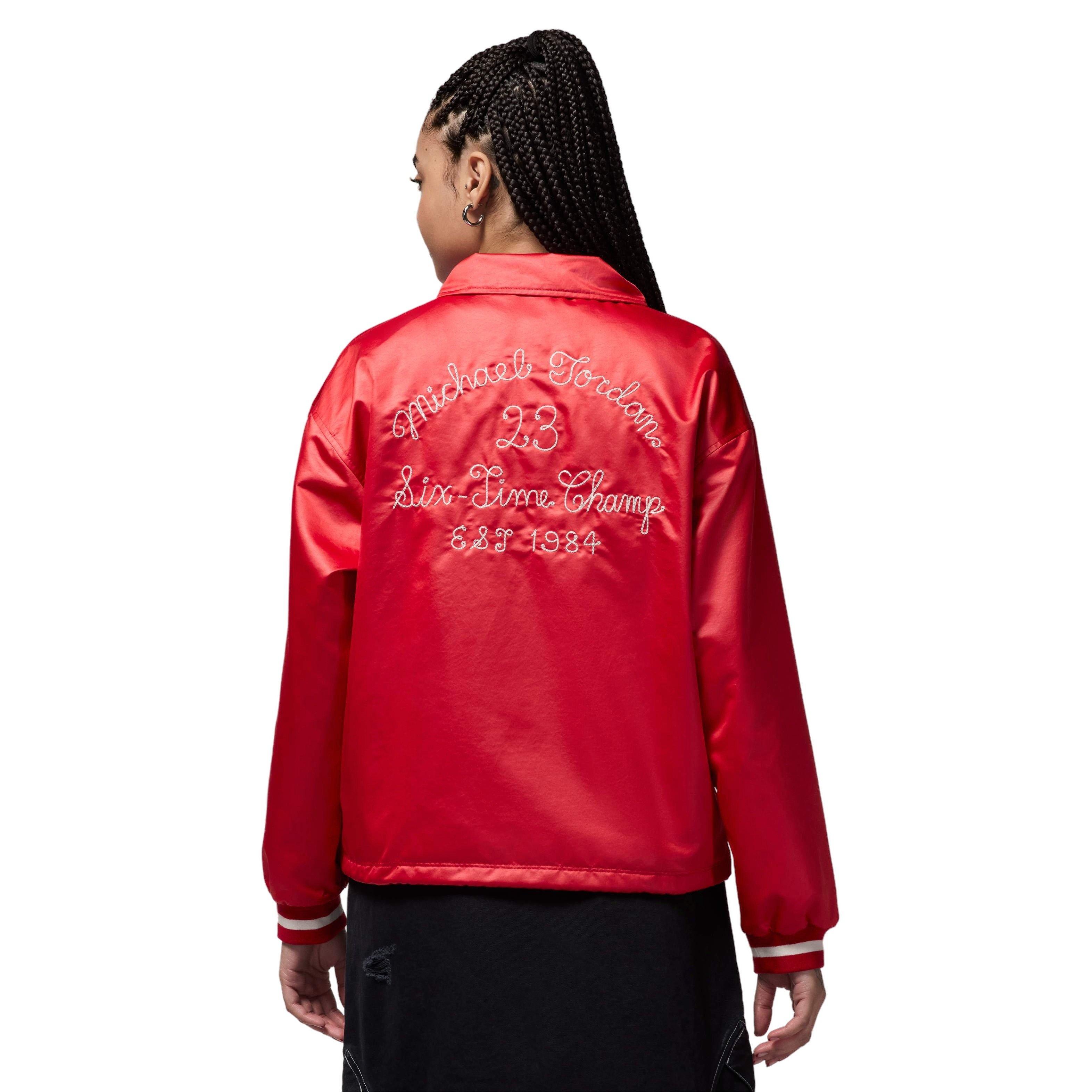 Jordan Women's Lightweight Coaches Jacket - RED Thumbnail View 2