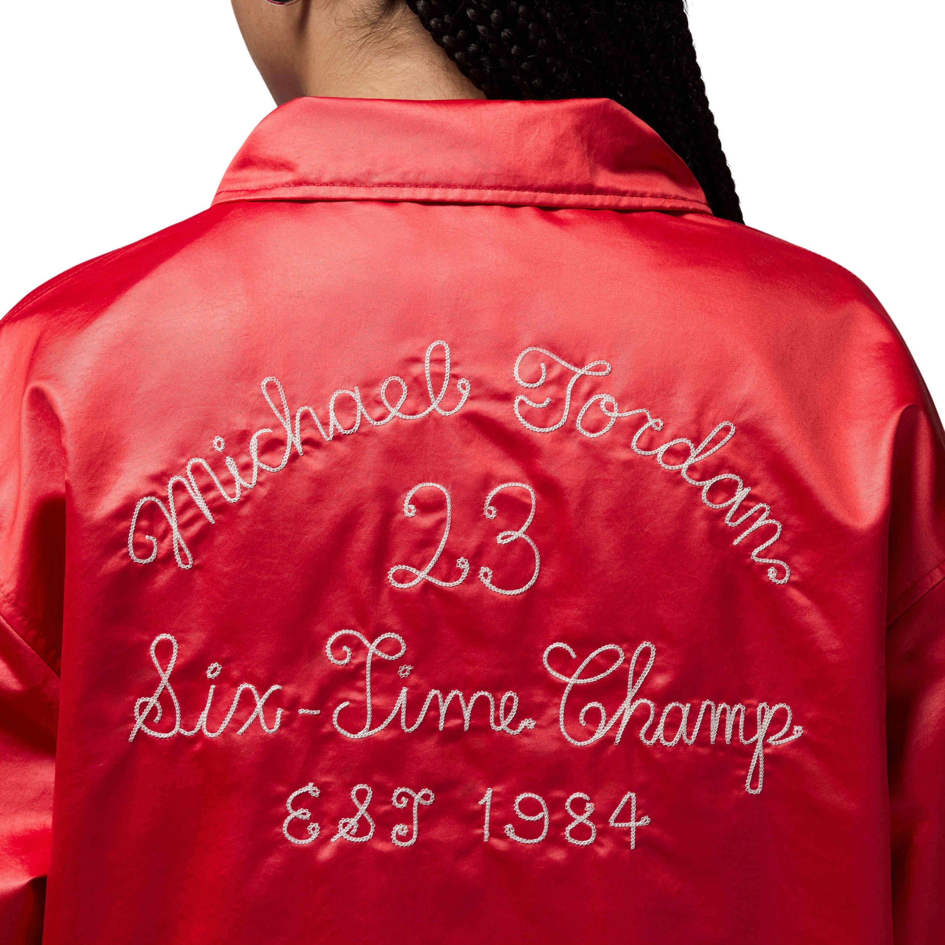 Jordan Women's Lightweight Coaches Jacket - RED Thumbnail View 6