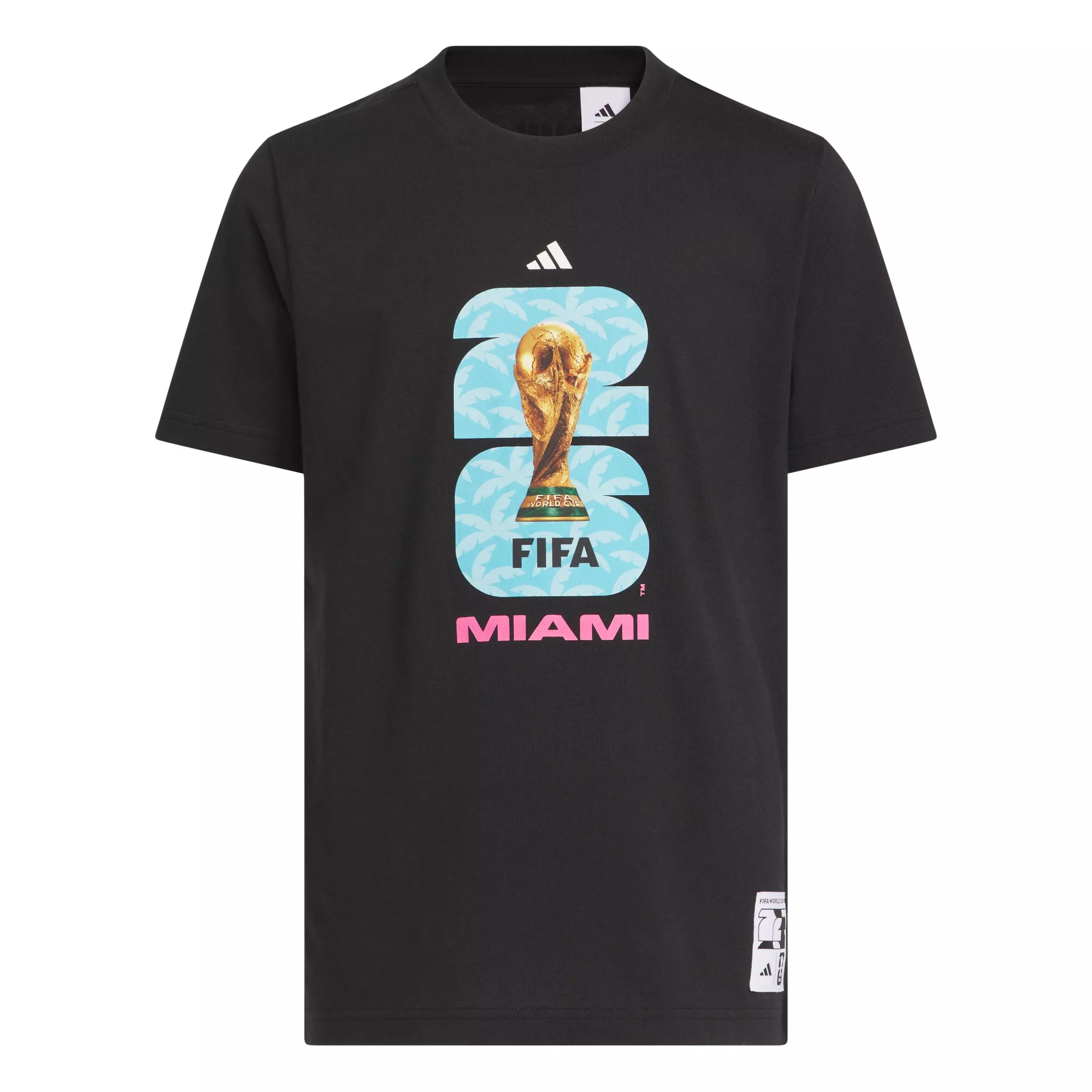 adidas Big Kids' FIFA World Cup 26 Host City Miami Graphic T-Shirt - Black - BLACK