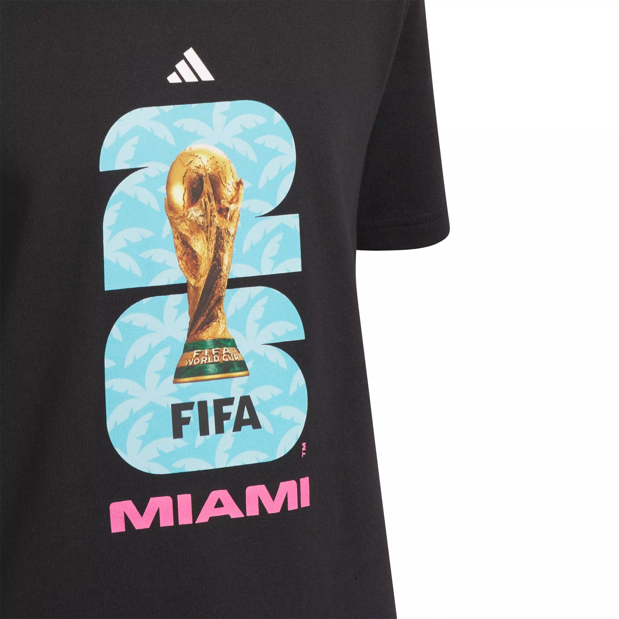 adidas Big Kids' FIFA World Cup 26 Host City Miami Graphic T-Shirt - Black - BLACK