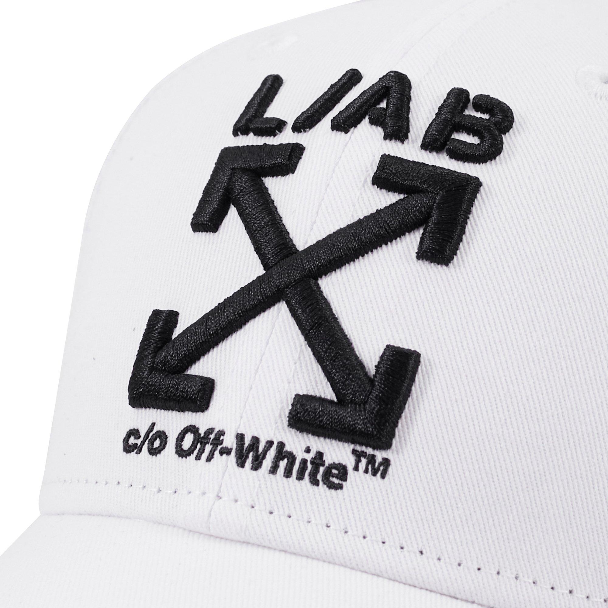 L/AB c/o Off-White Clamp Arrows Curved Brim Twill Hat - White - WHITE