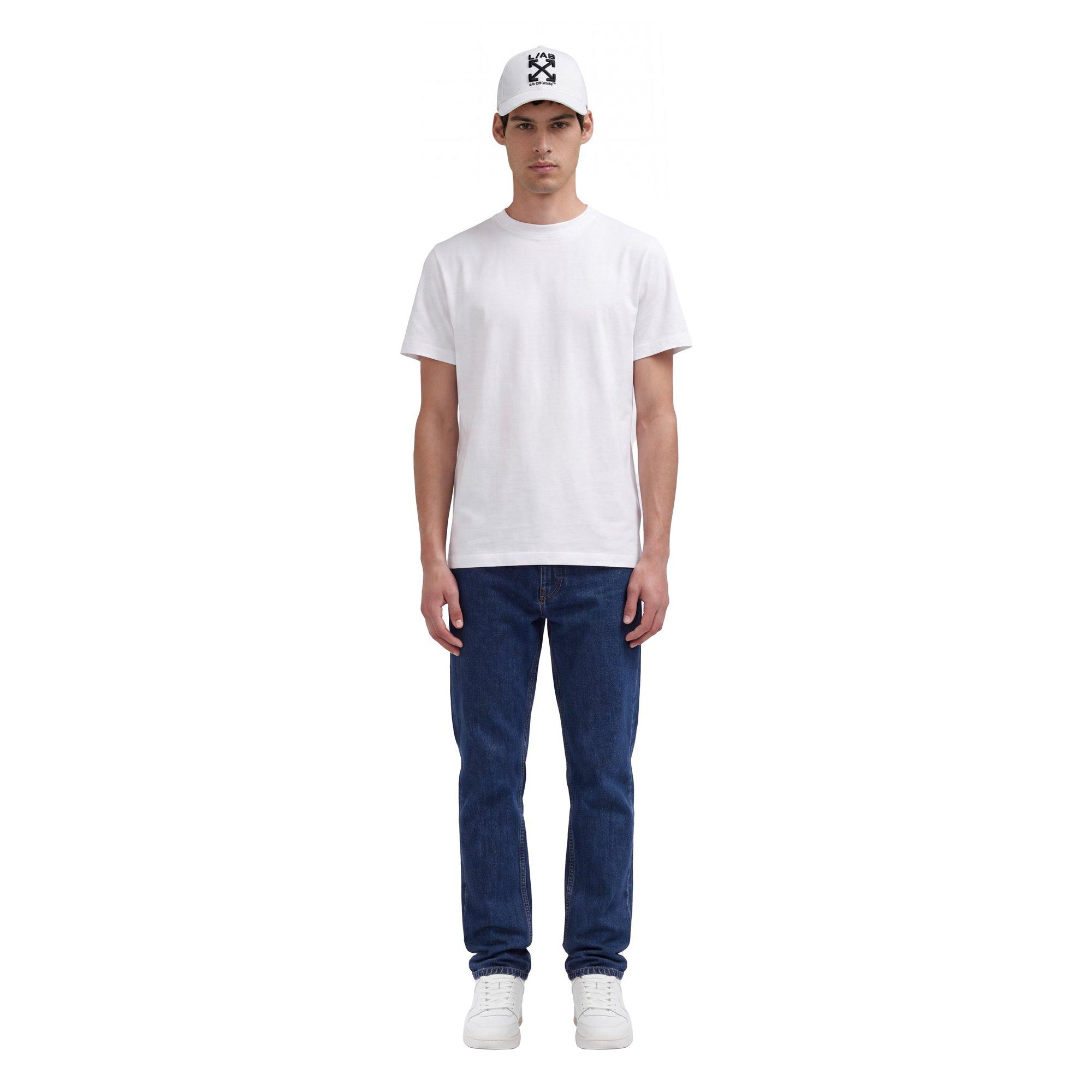 L/AB c/o Off-White Clamp Arrows Curved Brim Twill Hat - White - WHITE