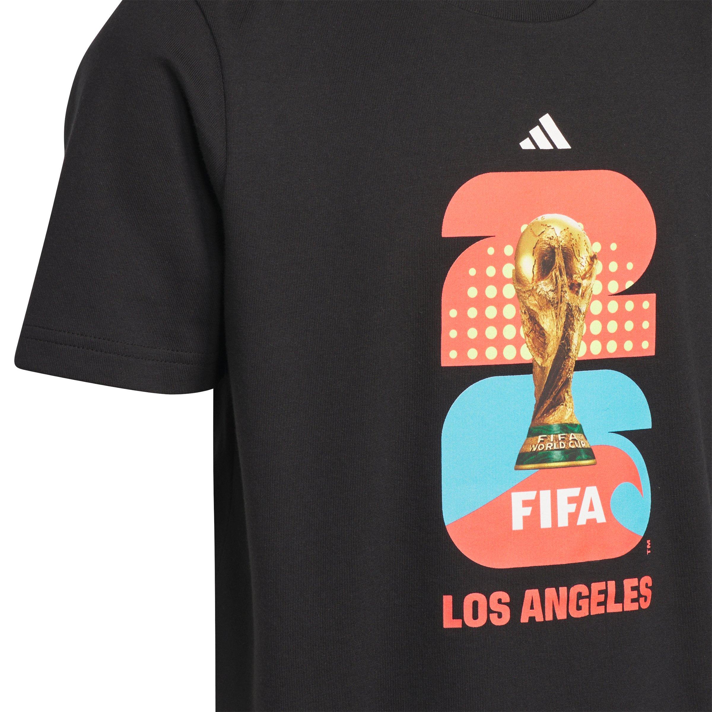 adidas FIFA World Cup 26 Host City Los Angeles Big Kids' Black Graphic T-Shirt