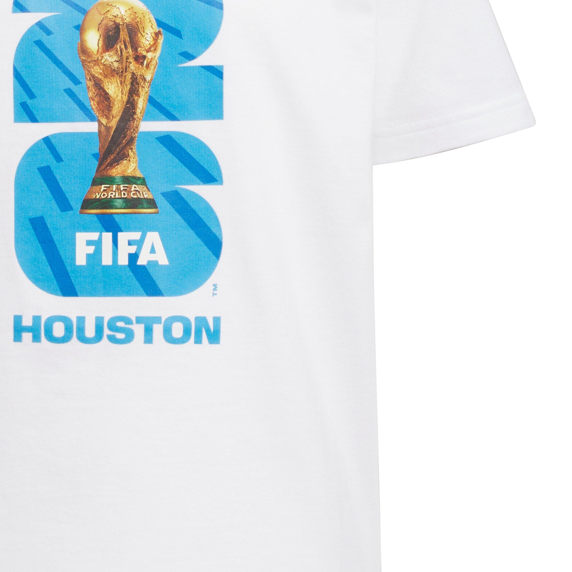 adidas FIFA World Cup 26 Host City Houston Big Kids' White Graphic T-Shirt