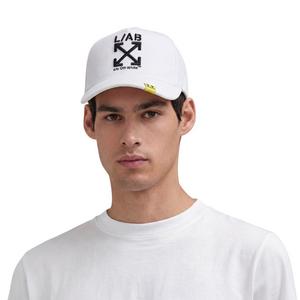 L/AB c/o Off-White Clamped Arrows Pinch Front Curved Brim Hat - White - WHITE