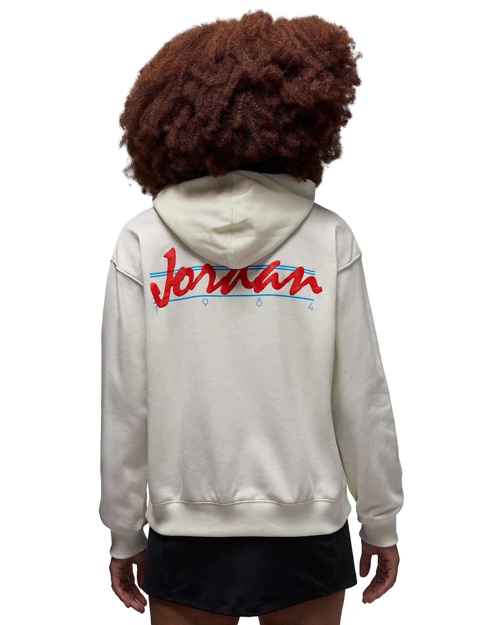 Jordan Women's Brooklyn Fleece​ Pullover Graphic J84 Hoodie - WHITE Thumbnail View 2
