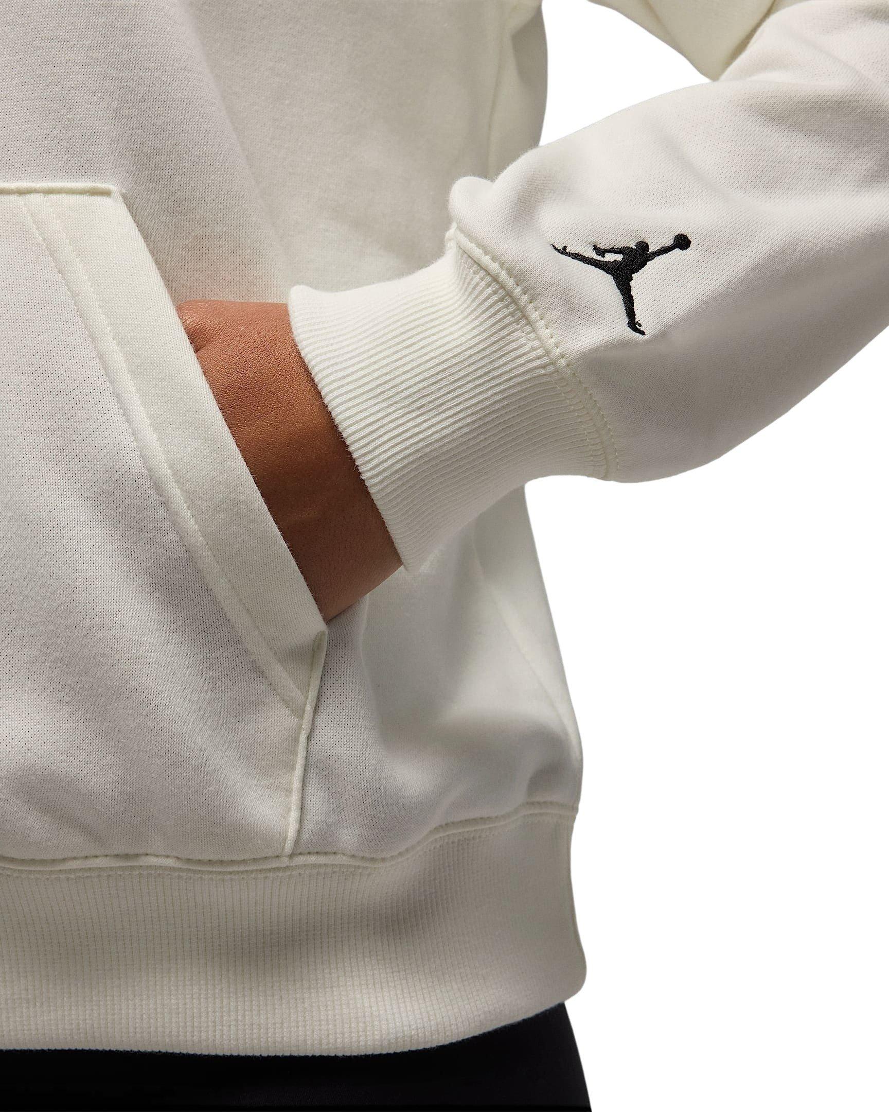 Jordan Women's Brooklyn Fleece​ Pullover Graphic J84 Hoodie - WHITE Thumbnail View 4