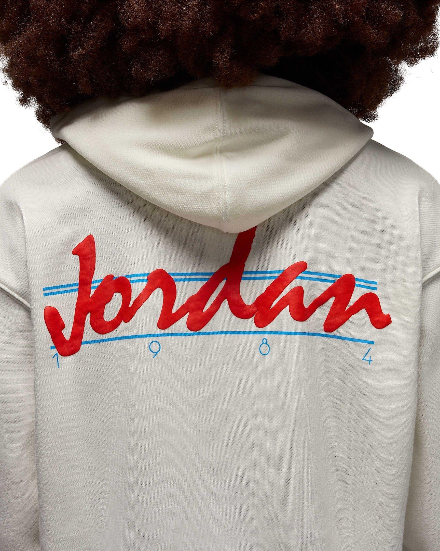 Jordan Women's Brooklyn Fleece​ Pullover Graphic J84 Hoodie - WHITE Thumbnail View 5