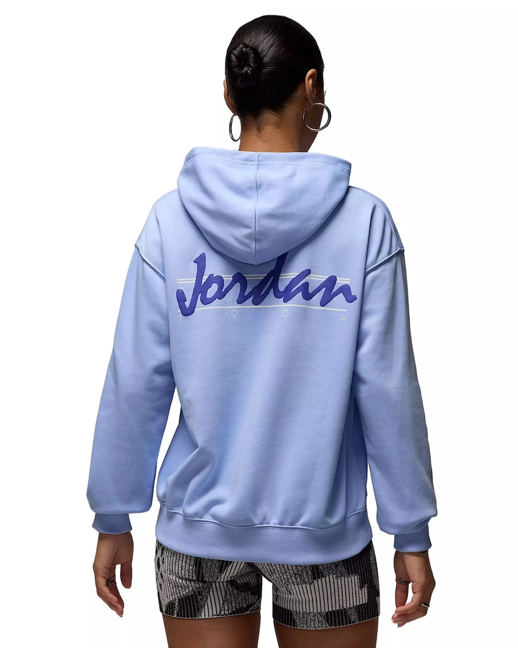 Jordan Women's Brooklyn Fleece​ Pullover Graphic J84 Hoodie - BLUE