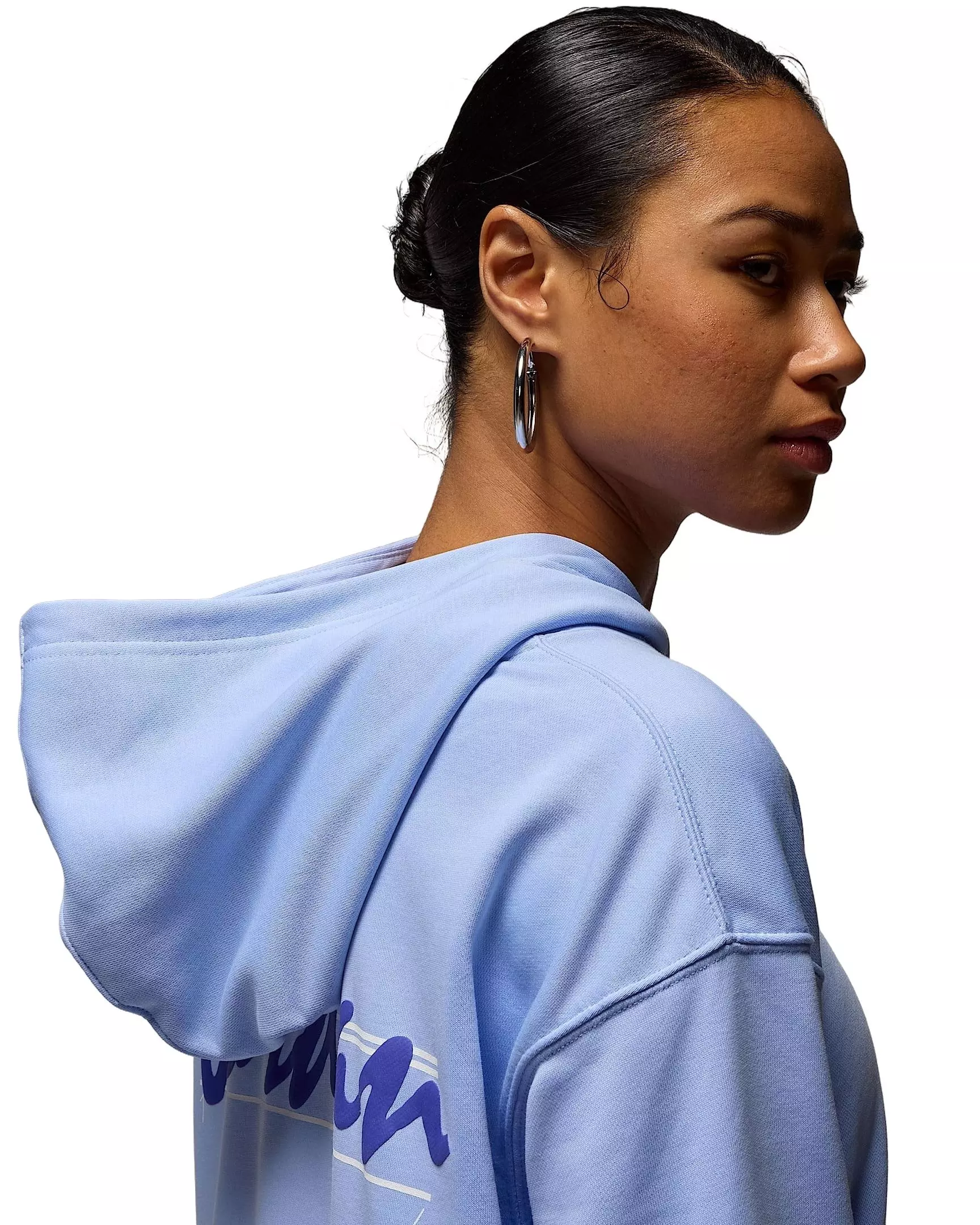 Jordan Women's Brooklyn Fleece​ Pullover Graphic J84 Hoodie - BLUE