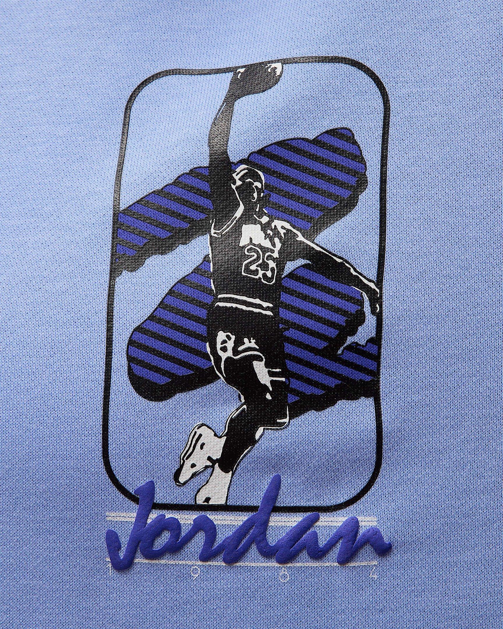 Jordan Women's Brooklyn Fleece​ Pullover Graphic J84 Hoodie - BLUE Thumbnail View 5