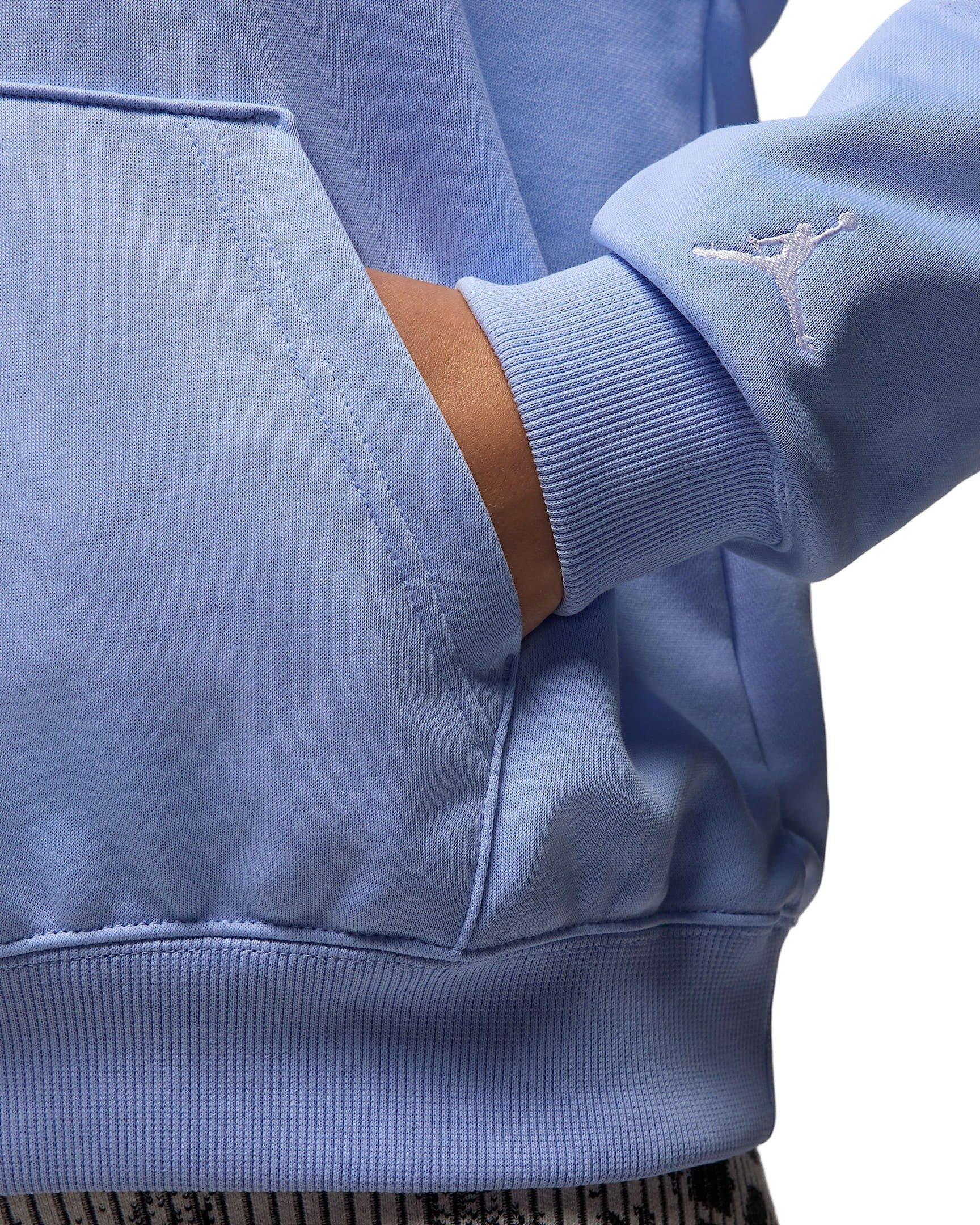 Jordan Women's Brooklyn Fleece​ Pullover Graphic J84 Hoodie - BLUE Thumbnail View 6