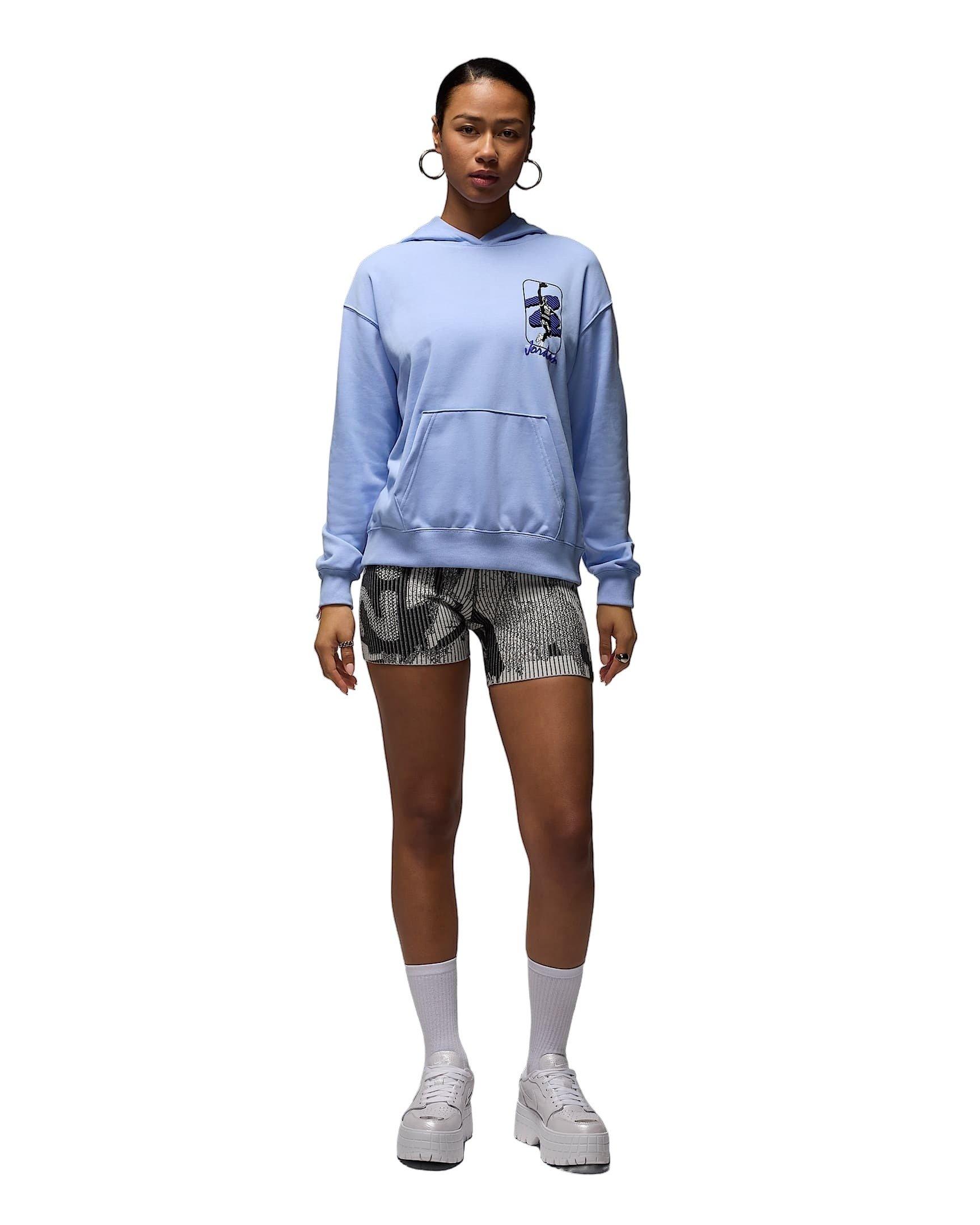 Jordan Women's Brooklyn Fleece​ Pullover Graphic J84 Hoodie - BLUE Thumbnail View 7
