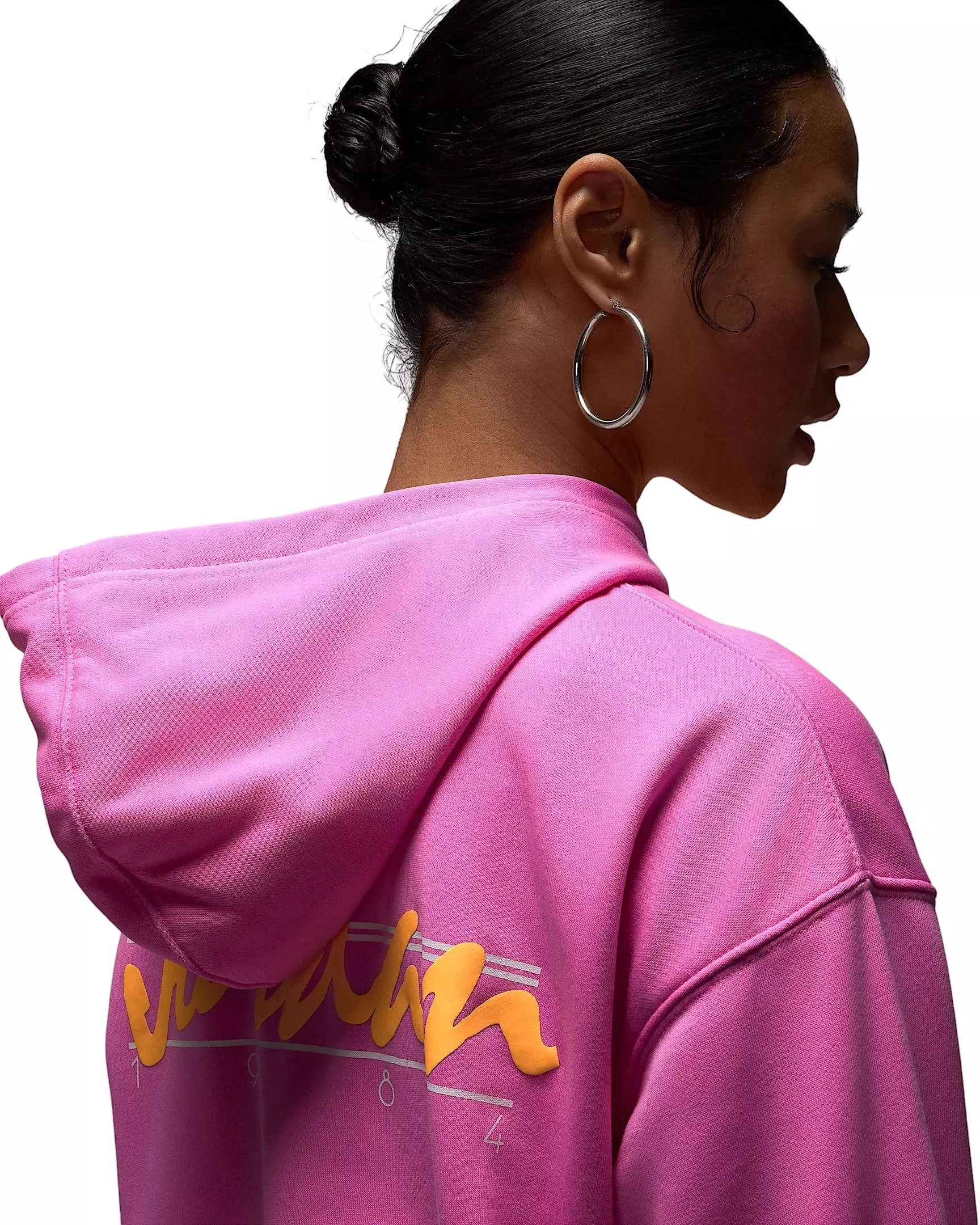 Jordan Women's Brooklyn Fleece​ Pullover Graphic J84 Hoodie - PINK