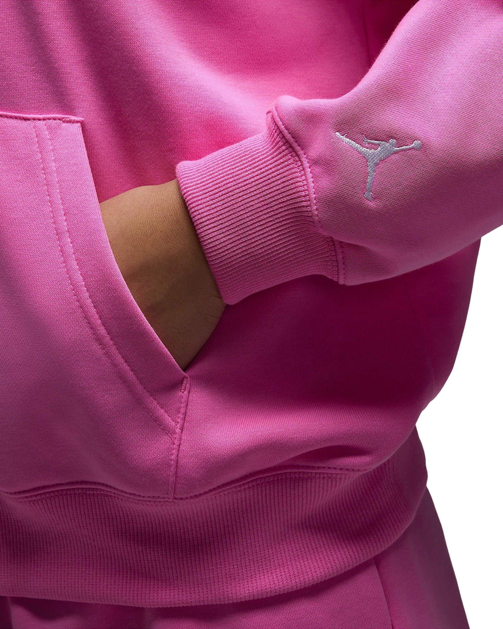 Jordan Women's Brooklyn Fleece​ Pullover Graphic J84 Hoodie - PINK Thumbnail View 6