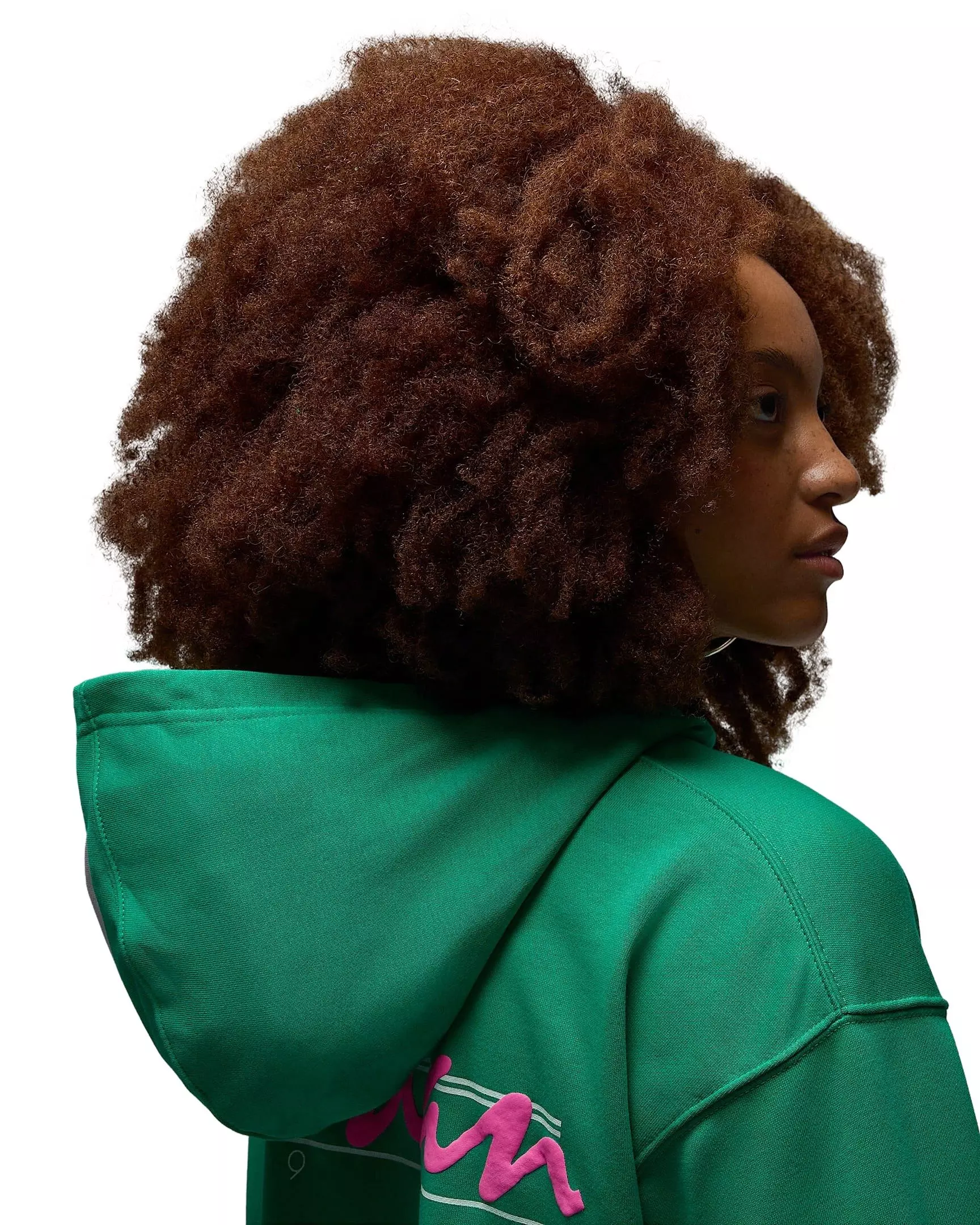 Jordan Women's Brooklyn Fleece​ Pullover Graphic J84 Hoodie - GREEN