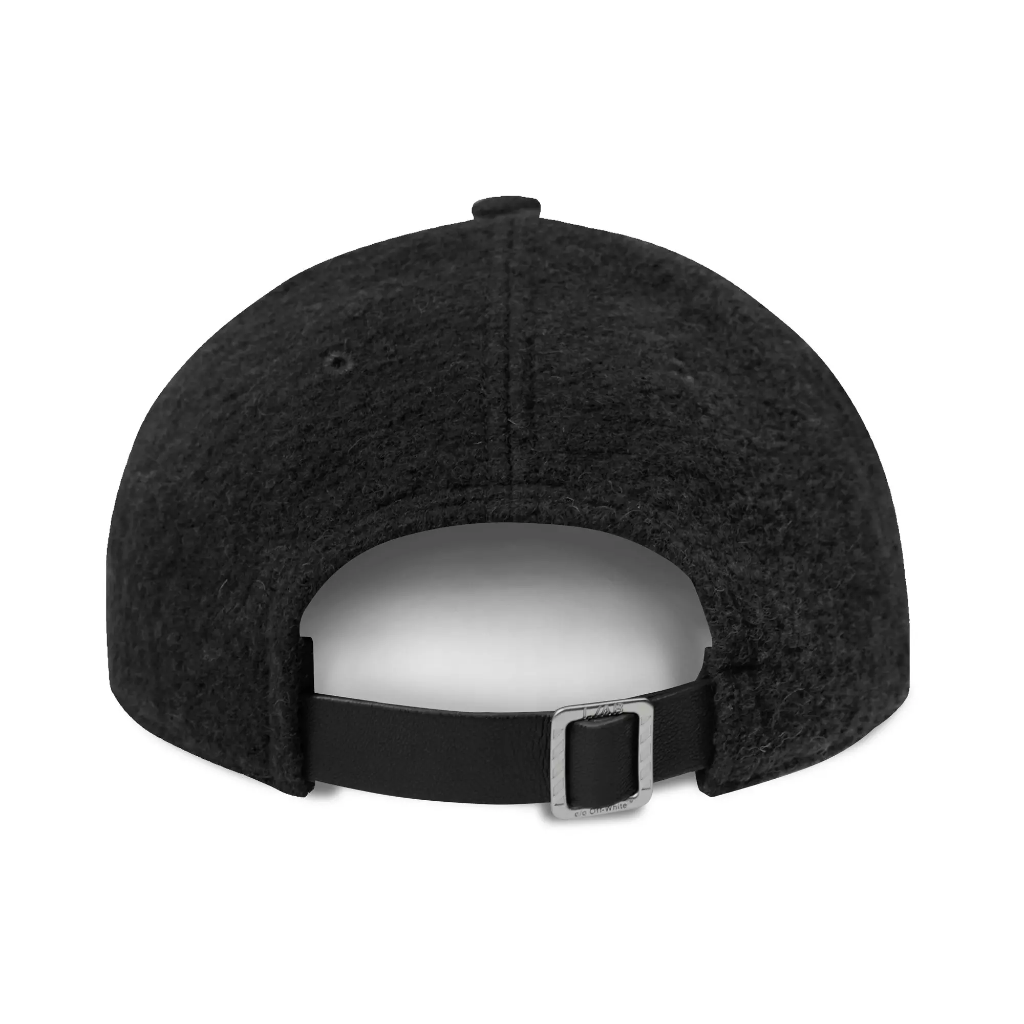 L/AB c/o Off-White Embroidered Curved Brim Sherpa Hat - Black - BLACK