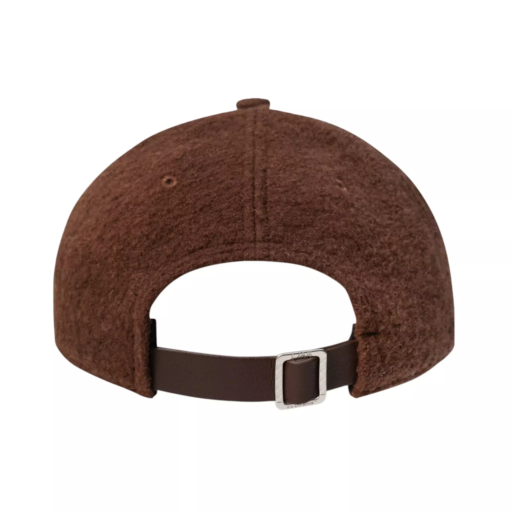 L/AB c/o Off-White Embroidered Curved Brim Sherpa Hat - Brown - BROWN