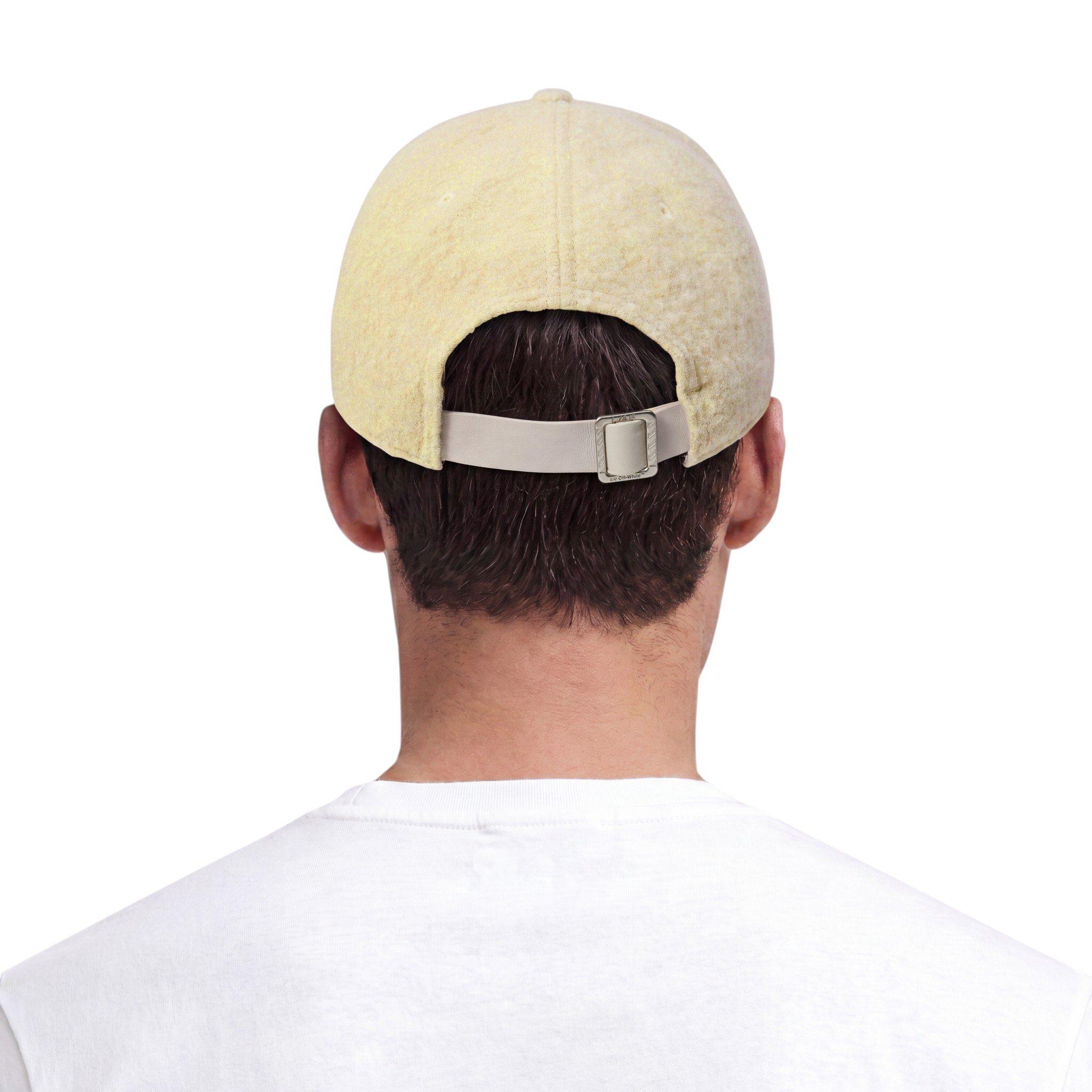 L/AB c/o Off-White Embroidered Curved Brim Sherpa Hat - Yellow - YELLOW