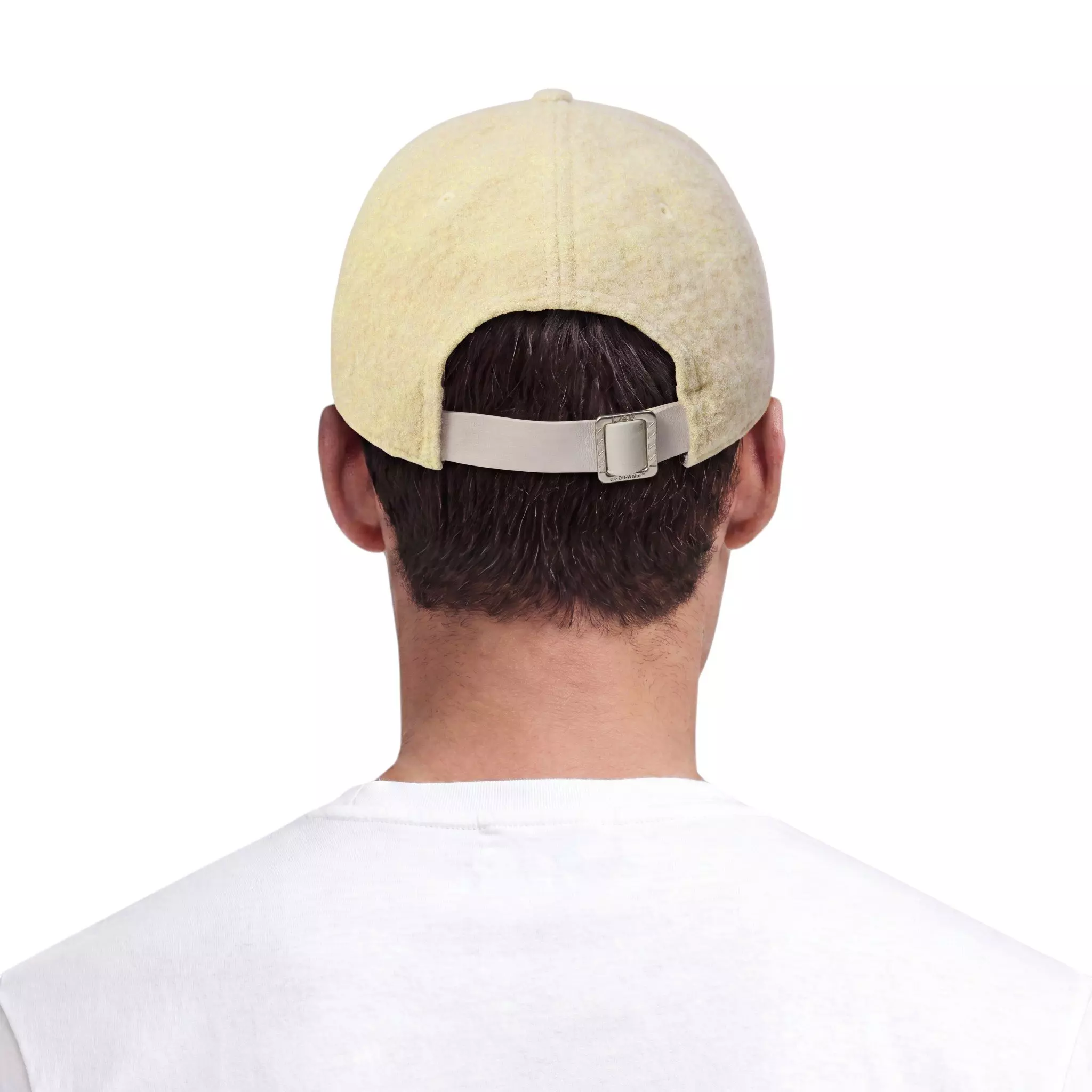 L/AB c/o Off-White Embroidered Curved Brim Sherpa Hat - Yellow - YELLOW