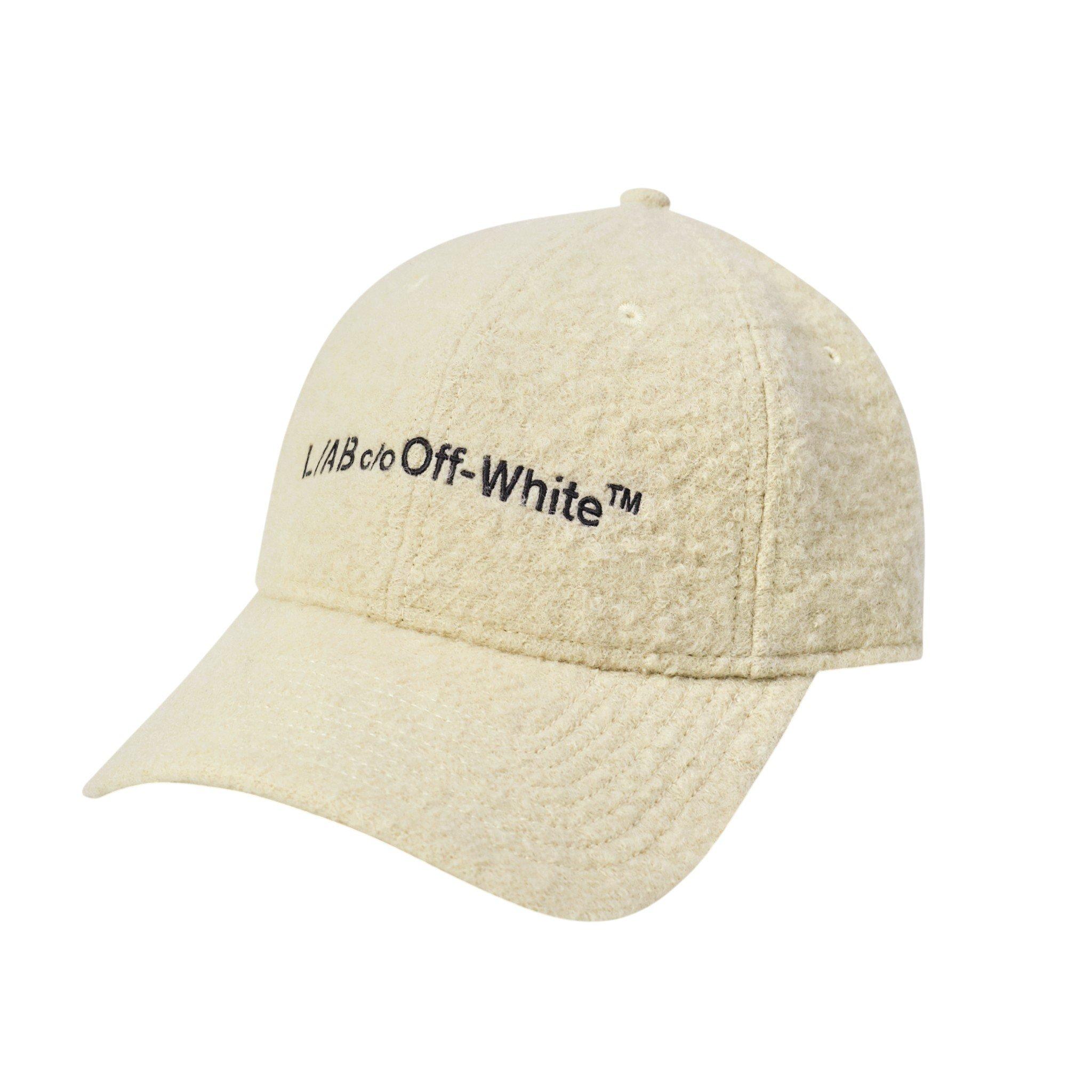 L/AB c/o Off-White Embroidered Curved Brim Sherpa Hat - Yellow - YELLOW