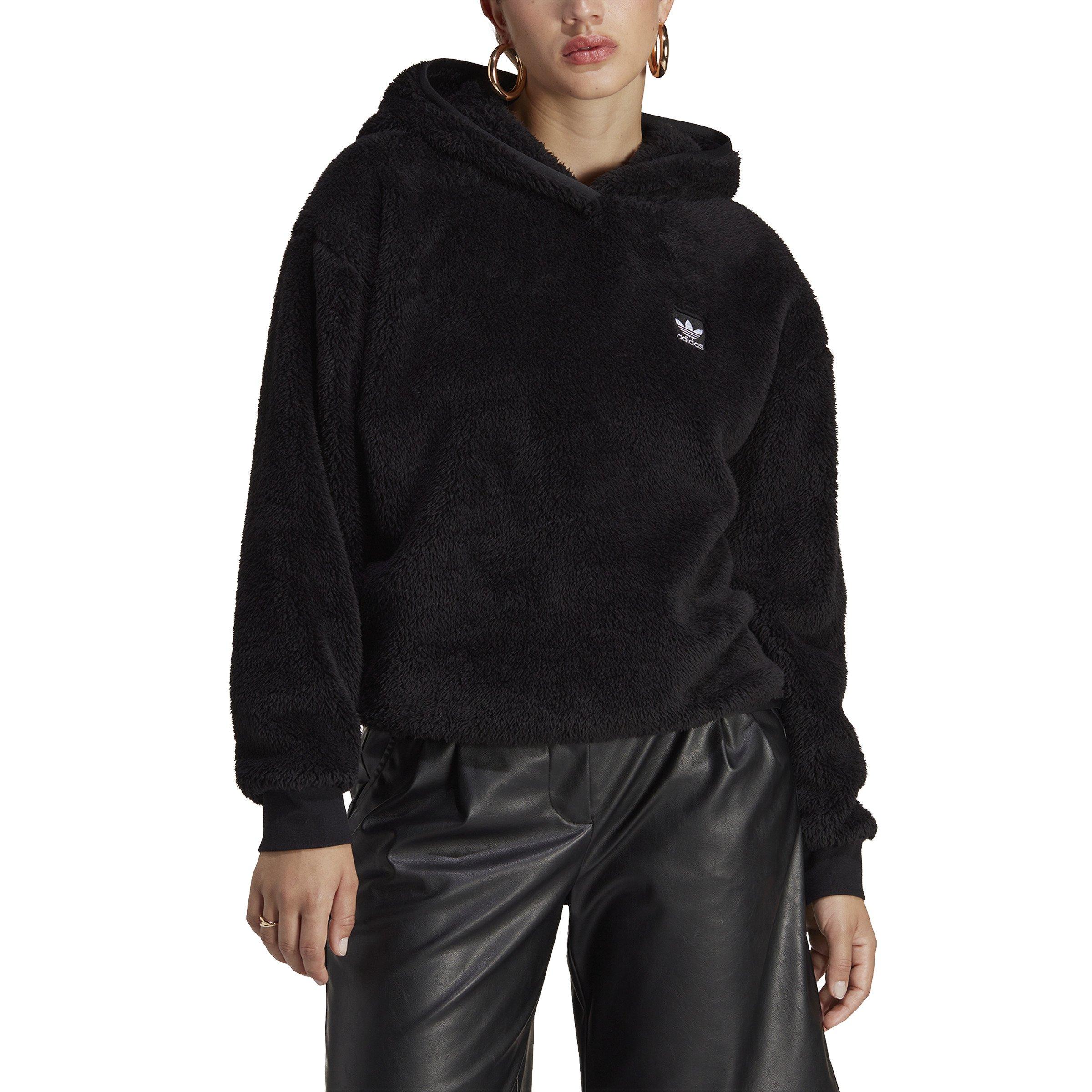 adidas Women s Essentials Fluffy Hoodie Black