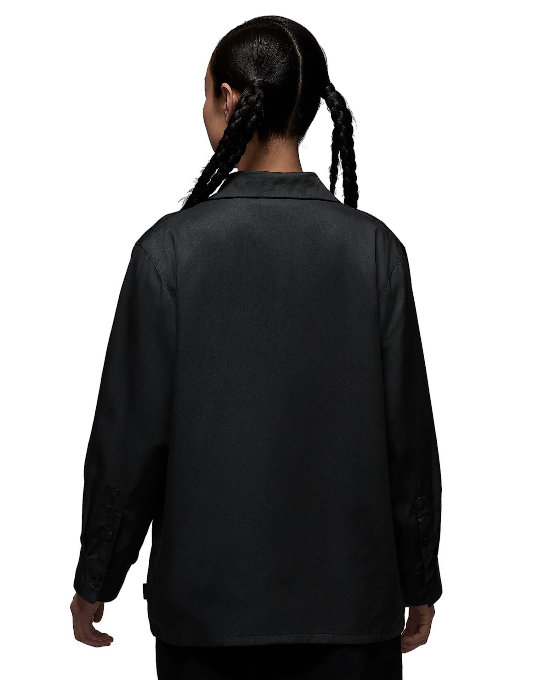 Jordan Air Women's Long-Sleeve Woven Top - DK GREY Thumbnail View 2