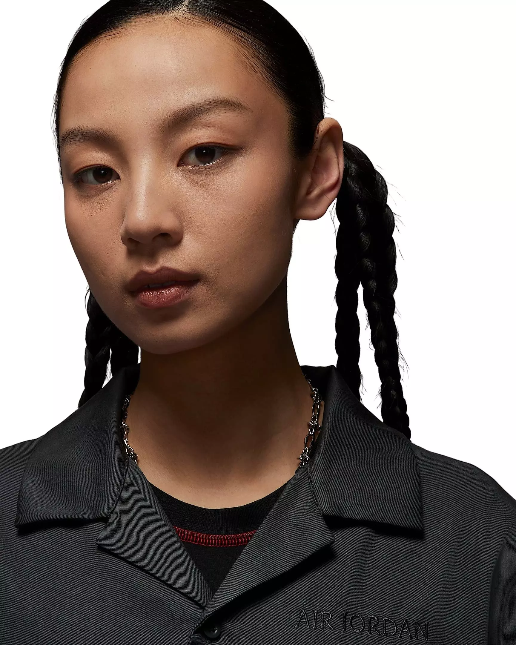 Jordan Air Women's Long-Sleeve Woven Top - DK GREY