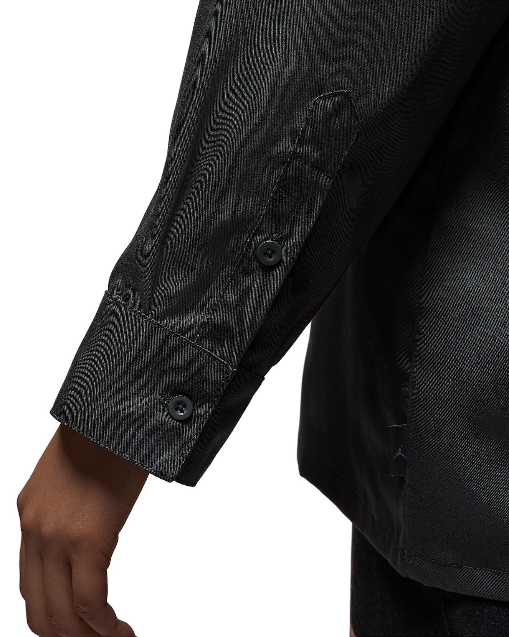 Jordan Air Women's Long-Sleeve Woven Top - DK GREY Thumbnail View 5