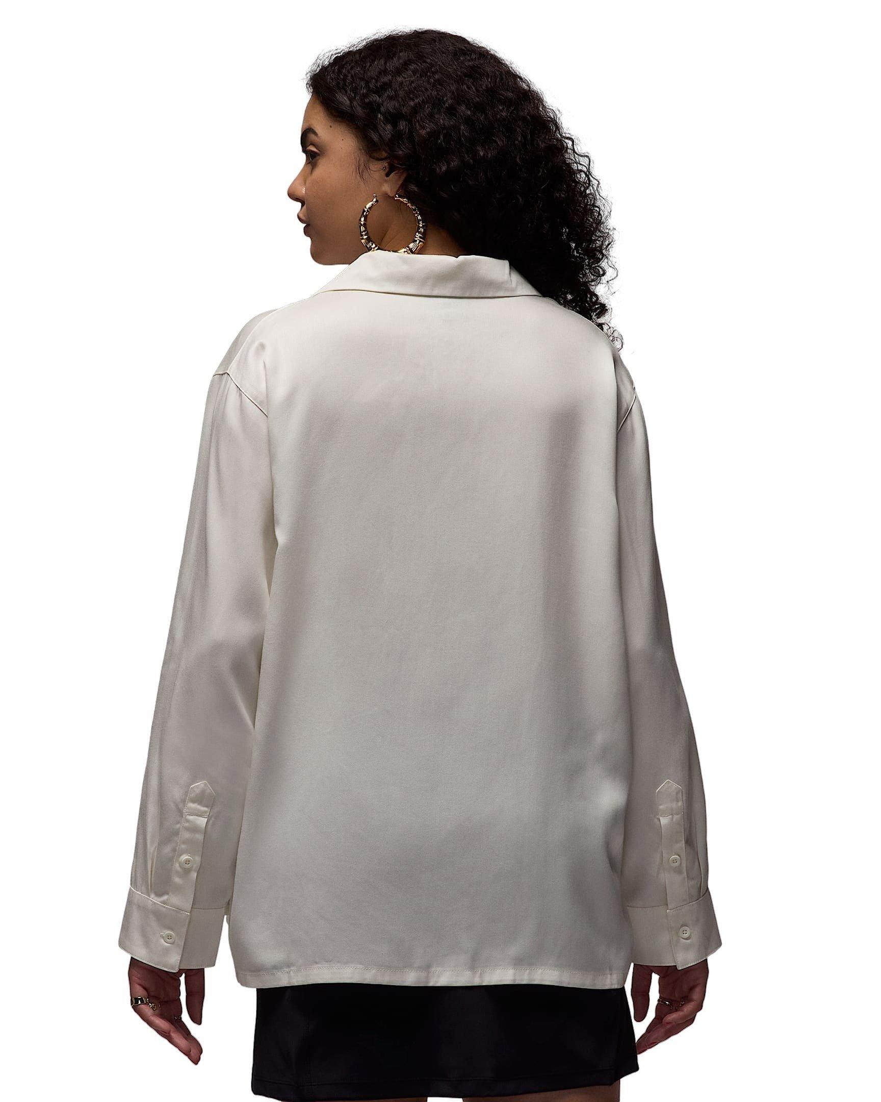 Jordan Air Women's Long-Sleeve Woven Top - WHITE Thumbnail View 2