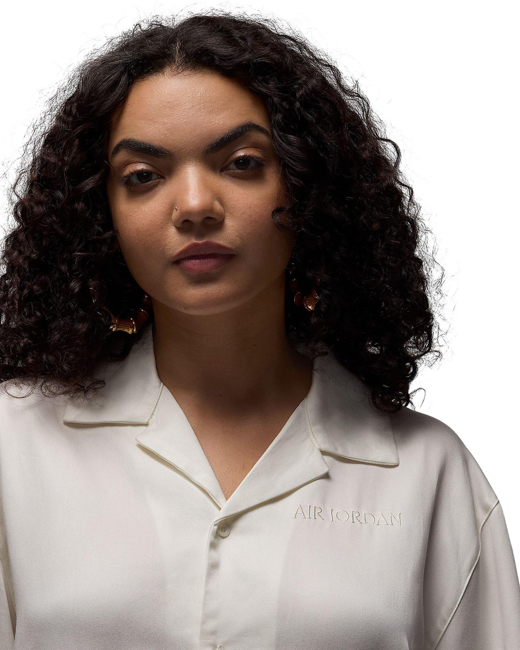 Jordan Air Women's Long-Sleeve Woven Top - WHITE Thumbnail View 3