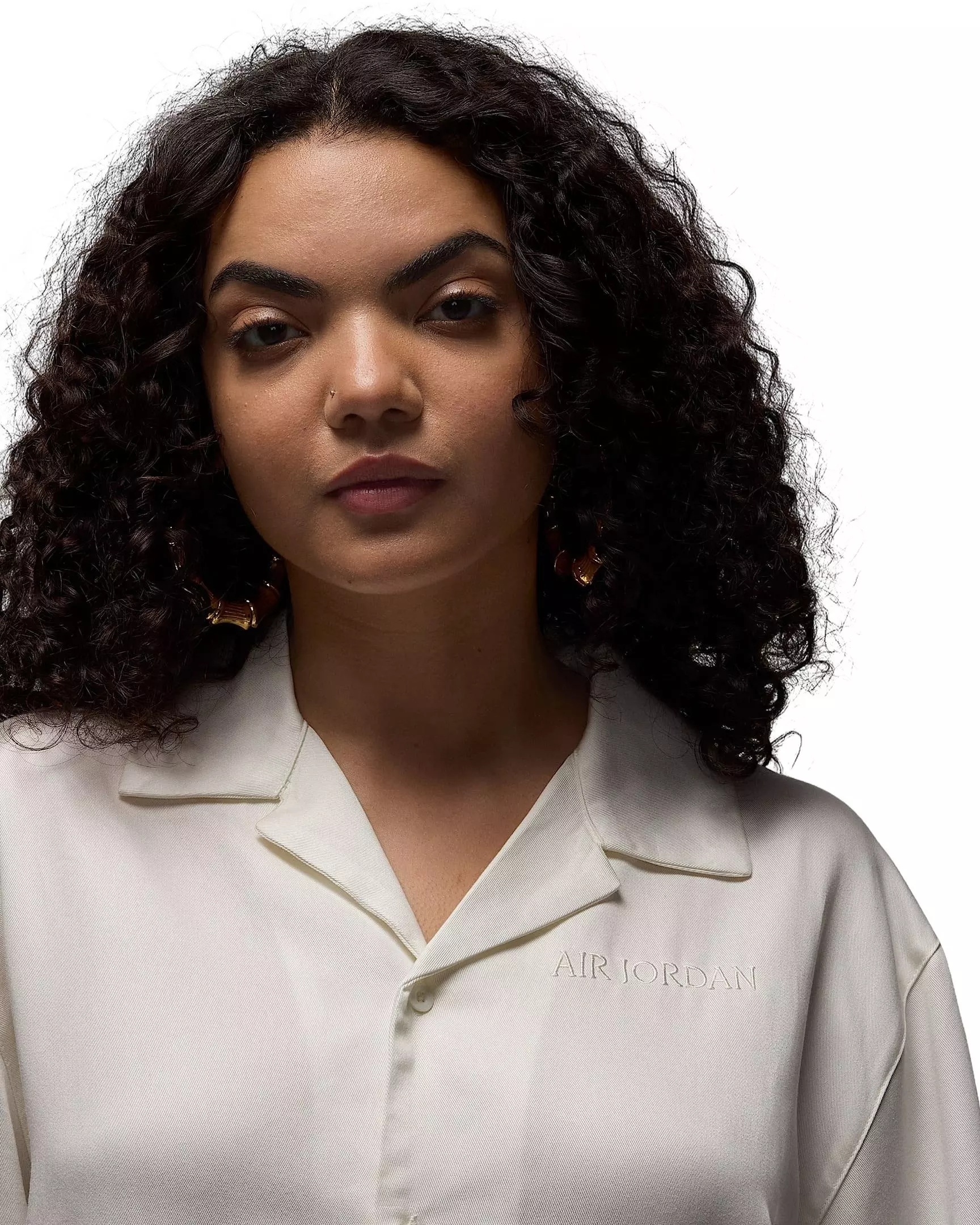 Jordan Air Women's Long-Sleeve Woven Top - WHITE