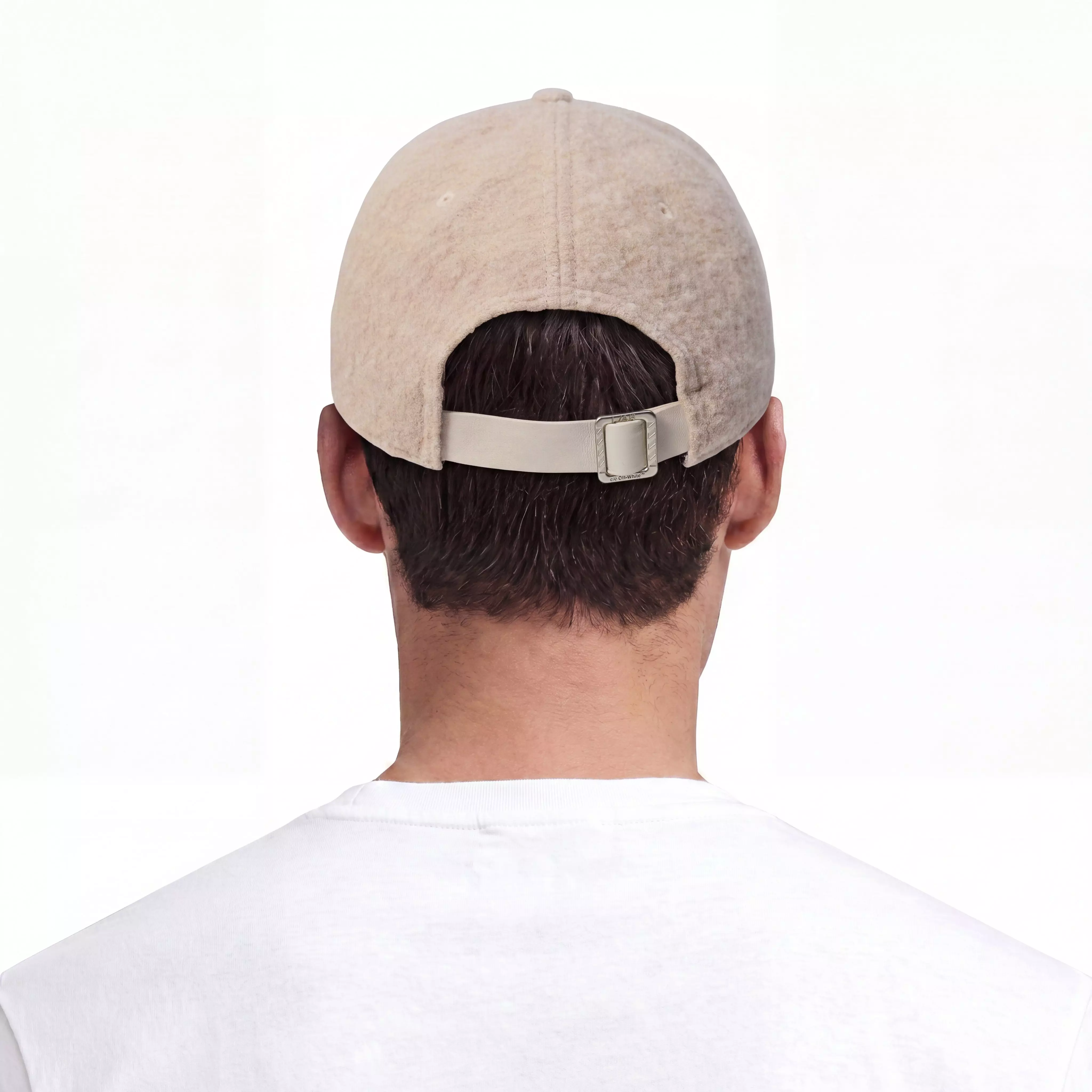 L/AB c/o Off-White Embroidered Curved Brim Sherpa Hat - Cream - CREAM