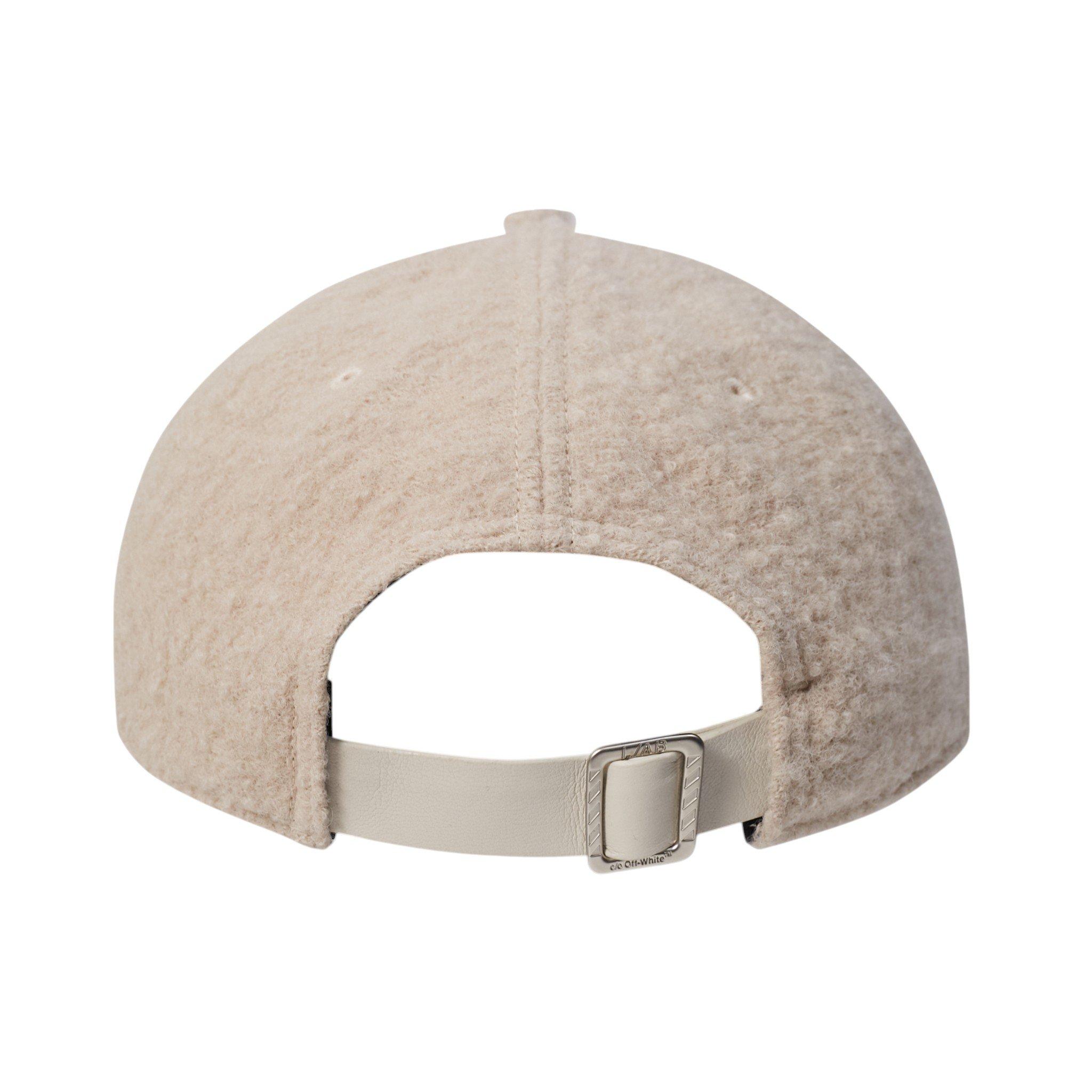 L/AB c/o Off-White Embroidered Curved Brim Sherpa Hat - Cream - CREAM