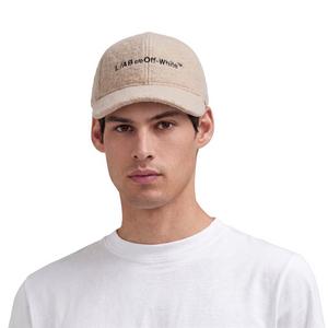 L/AB c/o Off-White Embroidered Curved Brim Sherpa Hat - Cream - CREAM