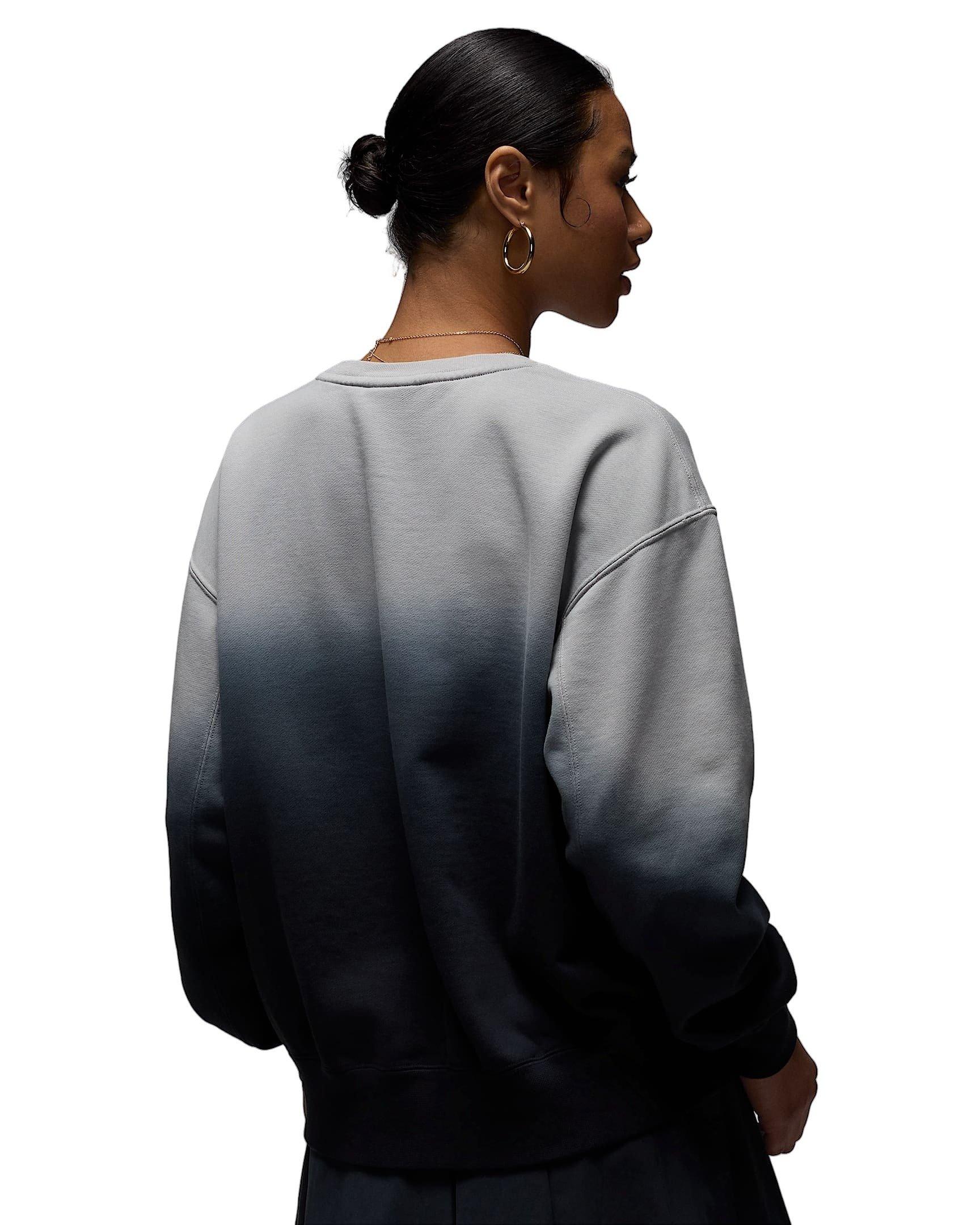 Jordan Women's Flight Fleece French Terry Crew-Neck Sweatshirt -Grey - GREY Thumbnail View 2