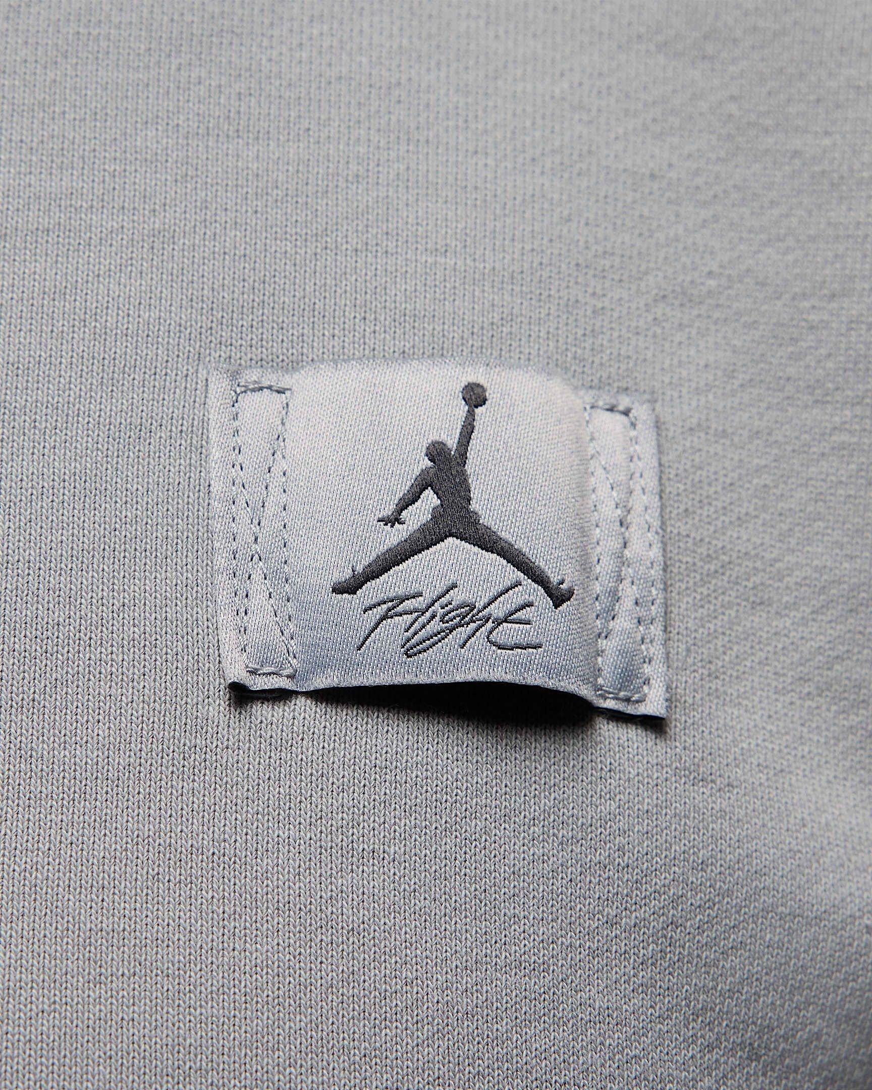 Jordan Women's Flight Fleece French Terry Crew-Neck Sweatshirt -Grey - GREY Thumbnail View 4