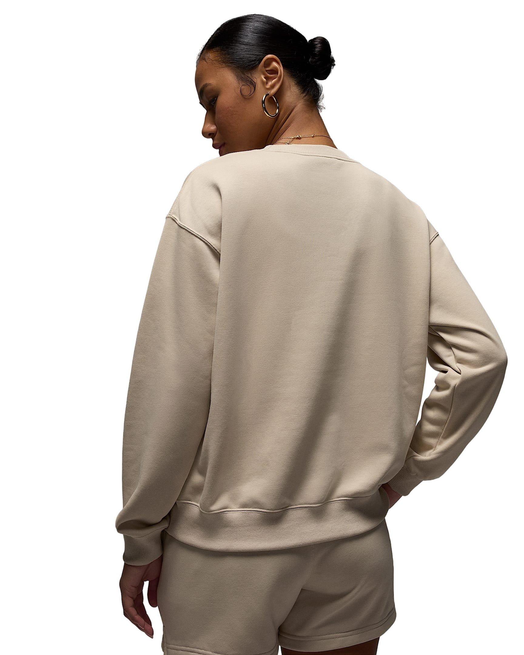 Jordan Women's Brooklyn French Terry Fleece Crew-Neck Sweatshirt - BROWN Thumbnail View 2